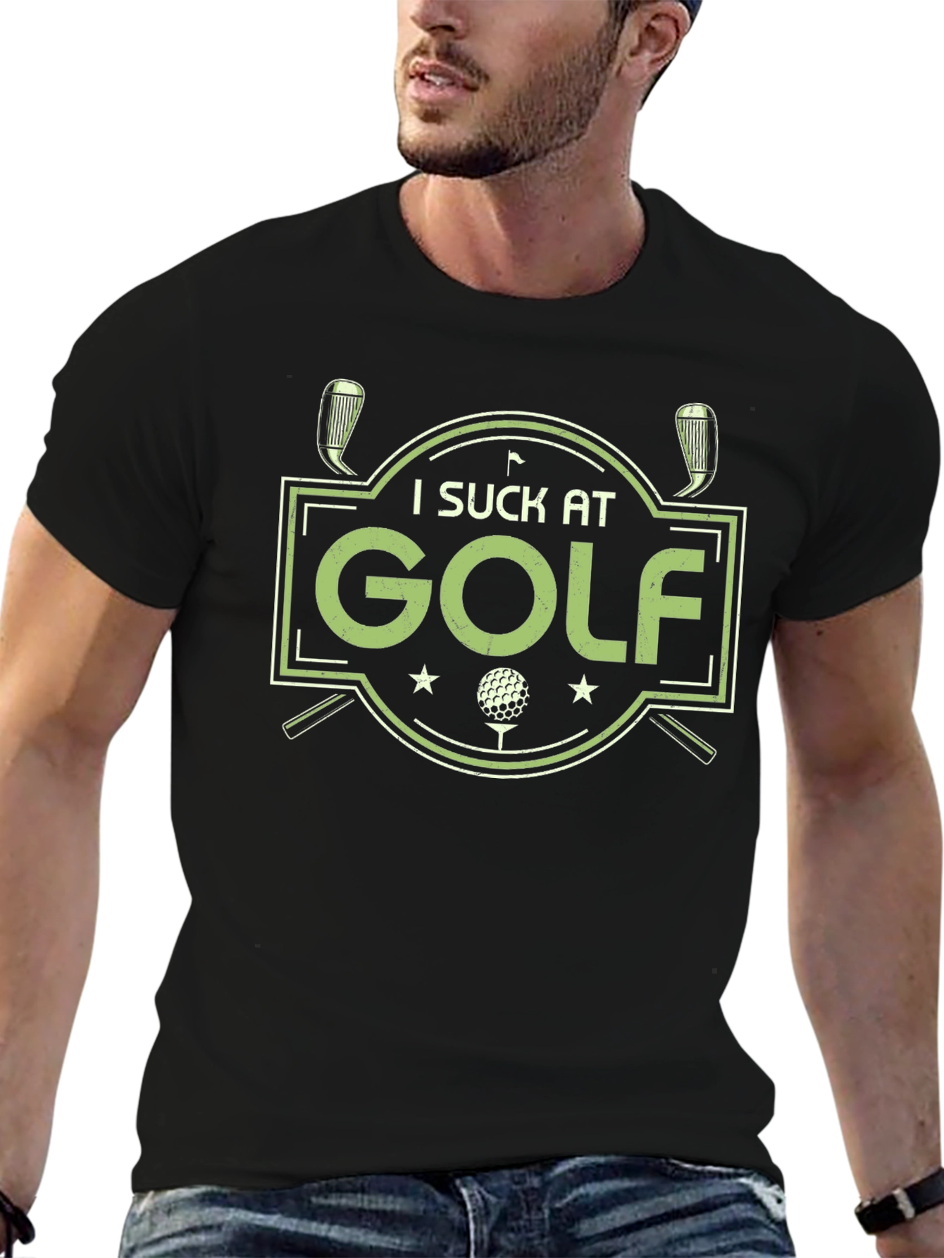 Funny Golf T-Shirt - I Suck at Golf