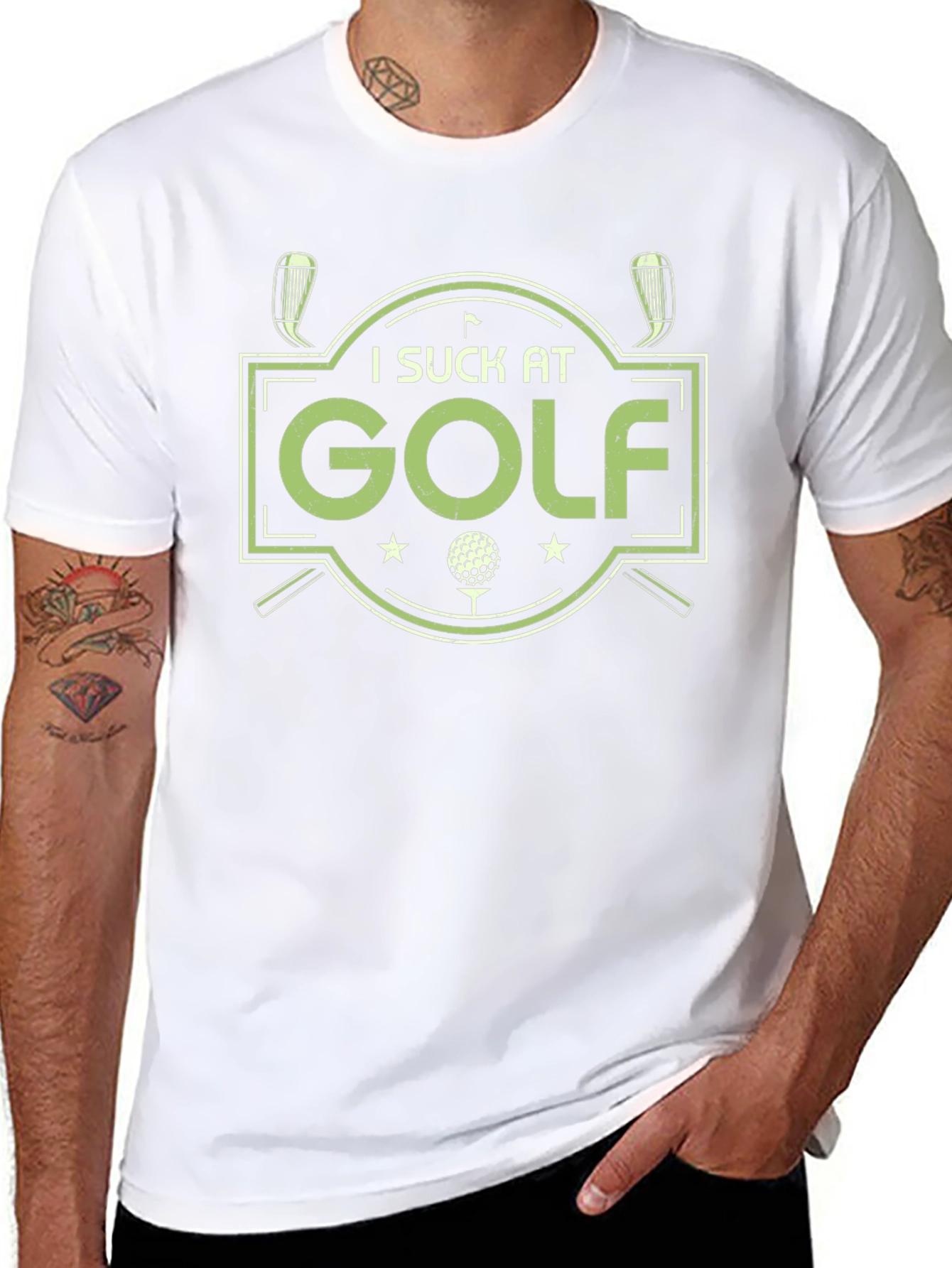 Funny Golf T-Shirt - I Suck at Golf