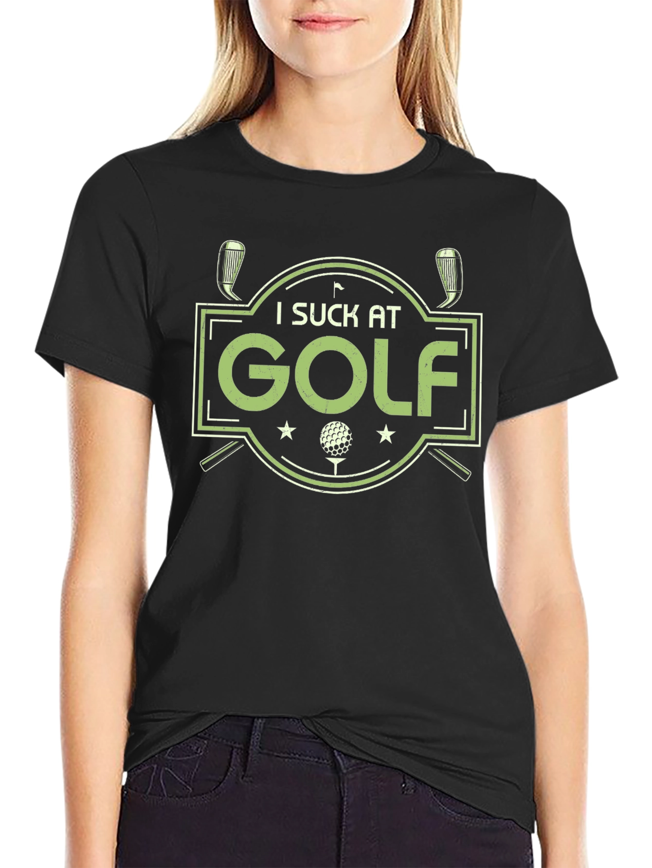 Funny Golf T-Shirt - I Suck at Golf
