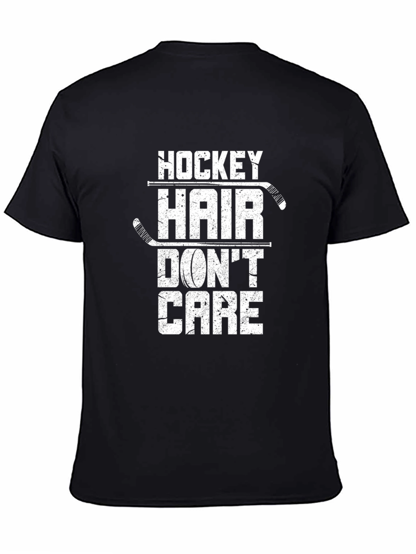 Hockey Hair Dont Care Graphic Tee