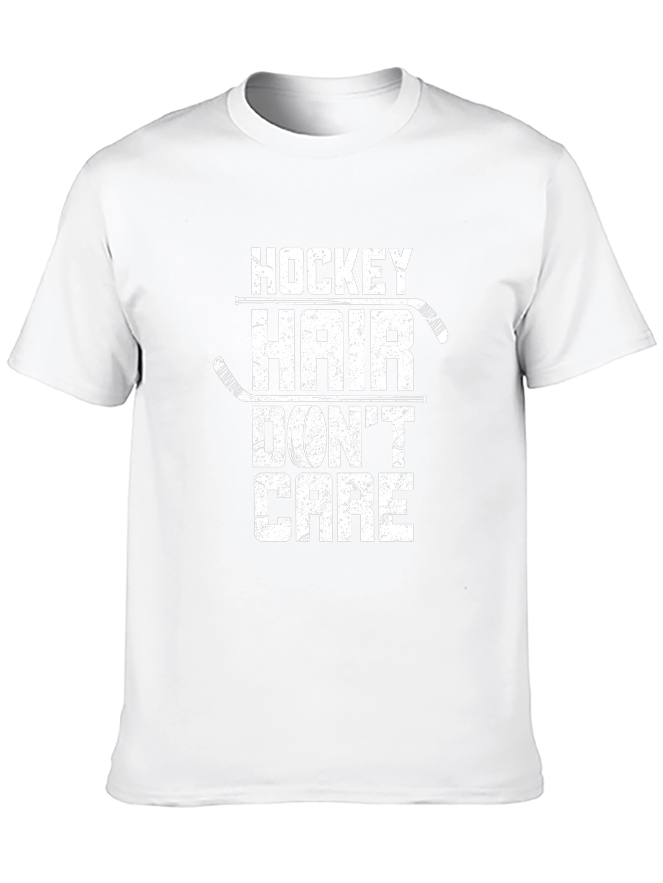 Hockey Hair Dont Care Graphic Tee
