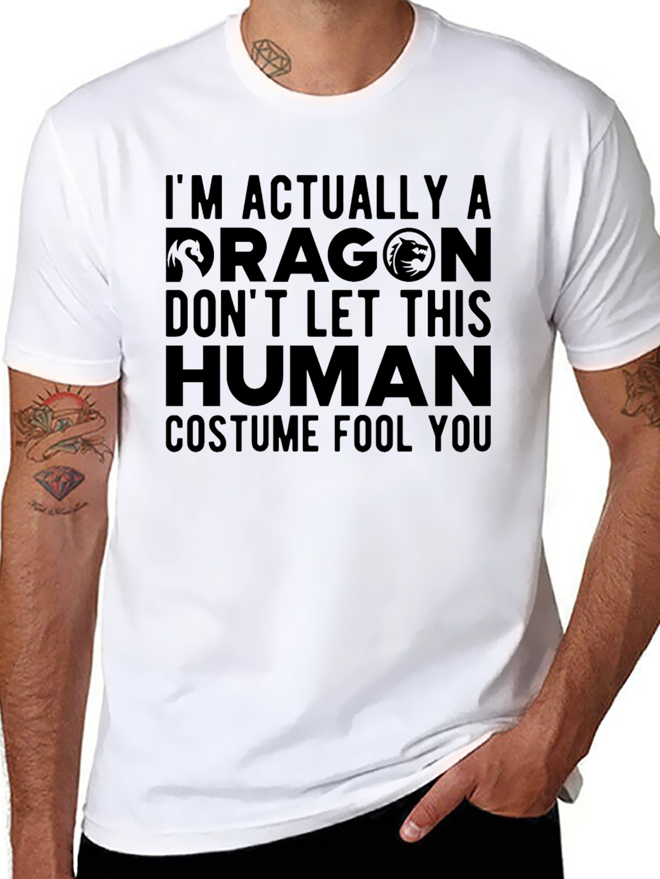Im Actually a Dragon T-Shirt - Funny Costume Tee