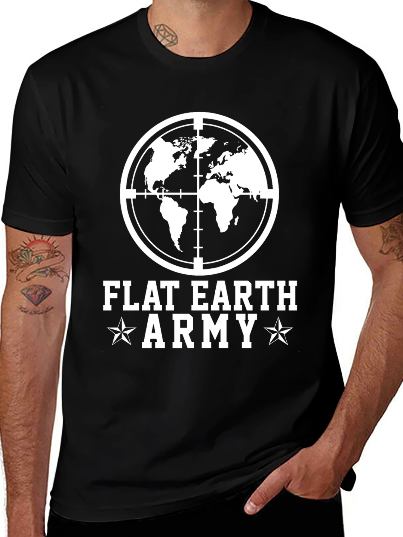 Flat Earth Army T-Shirt - Conspiracy Theory Tee
