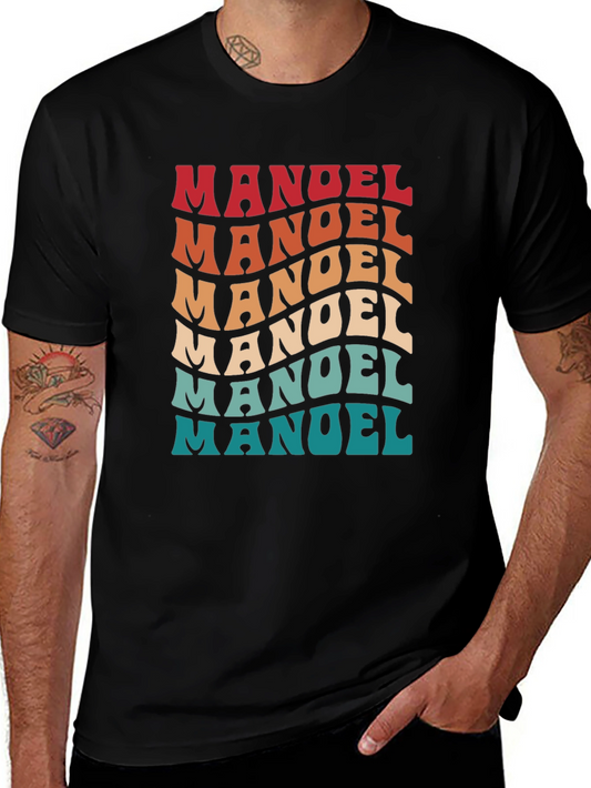 Retro Wavy Manuel Graphic T-Shirt
