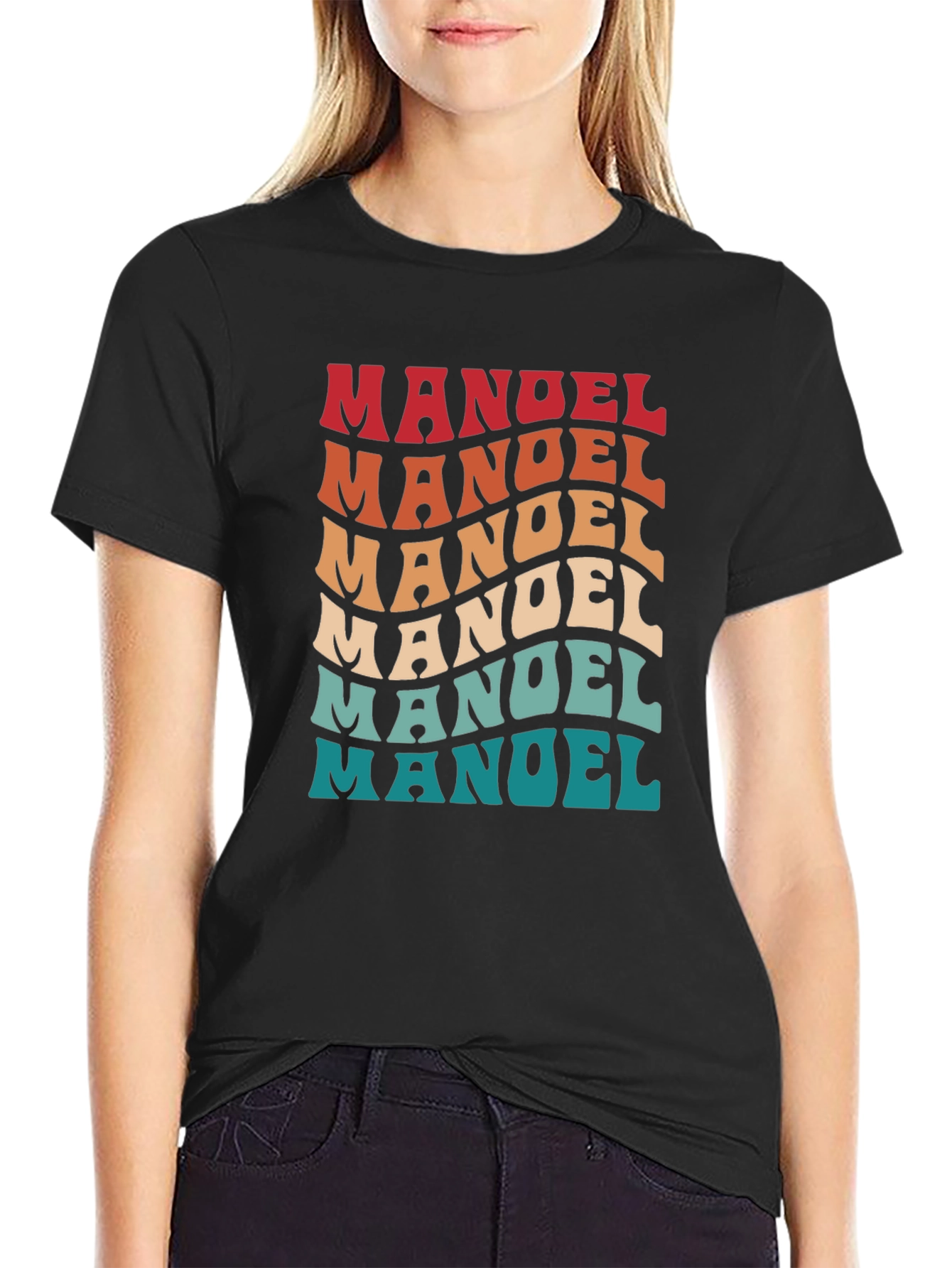 Retro Wavy Manuel Graphic T-Shirt