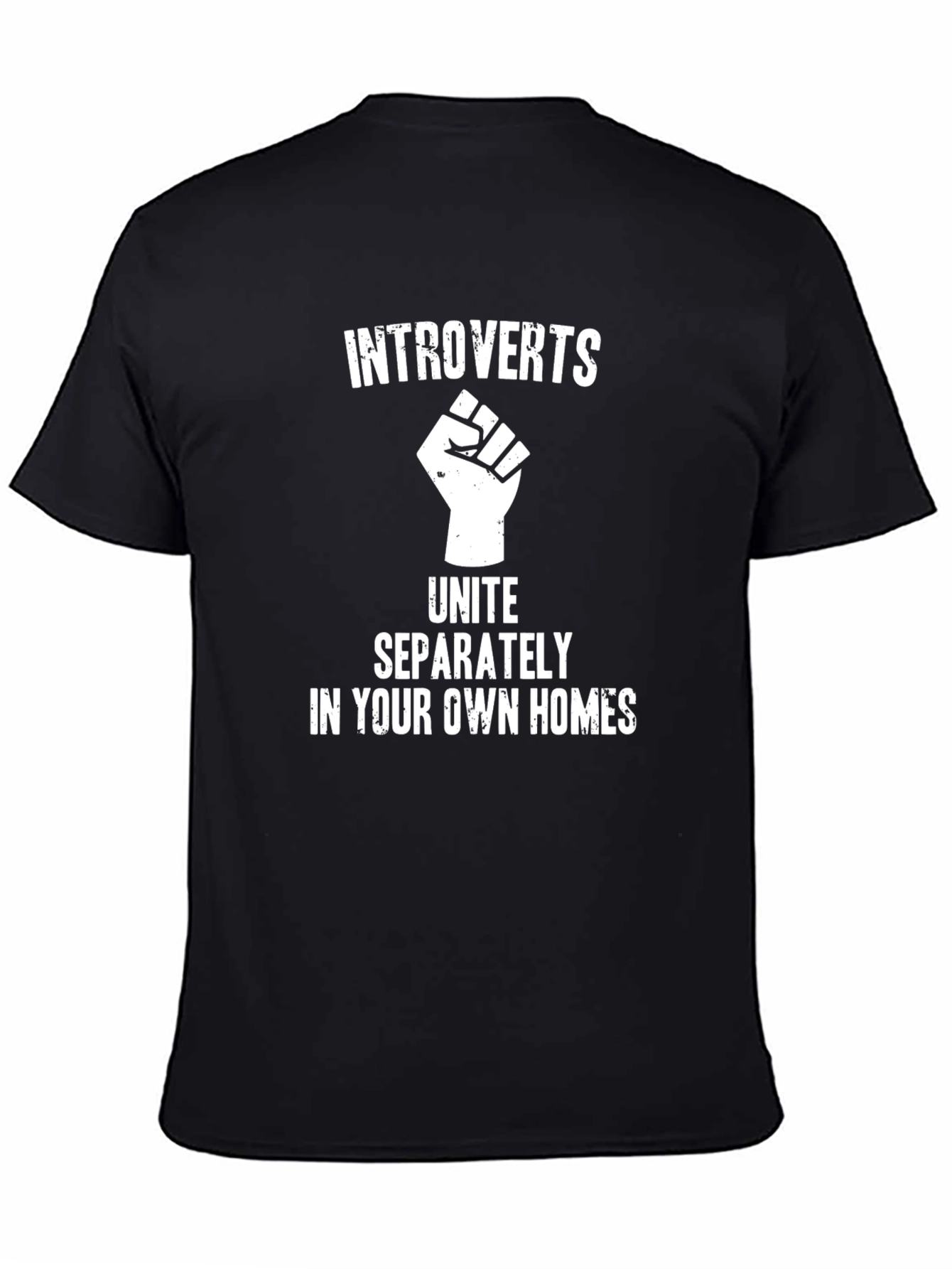 Introverts Unite T-Shirt -  Black Cotton Tee