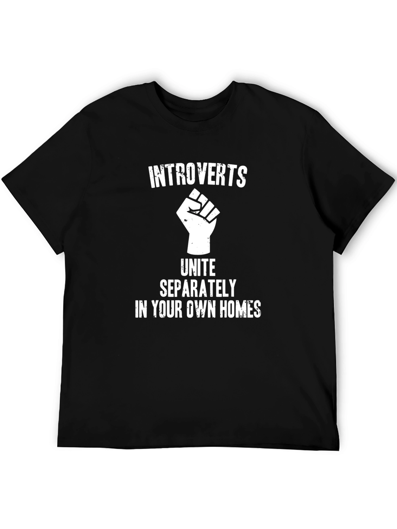 Introverts Unite T-Shirt -  Black Cotton Tee