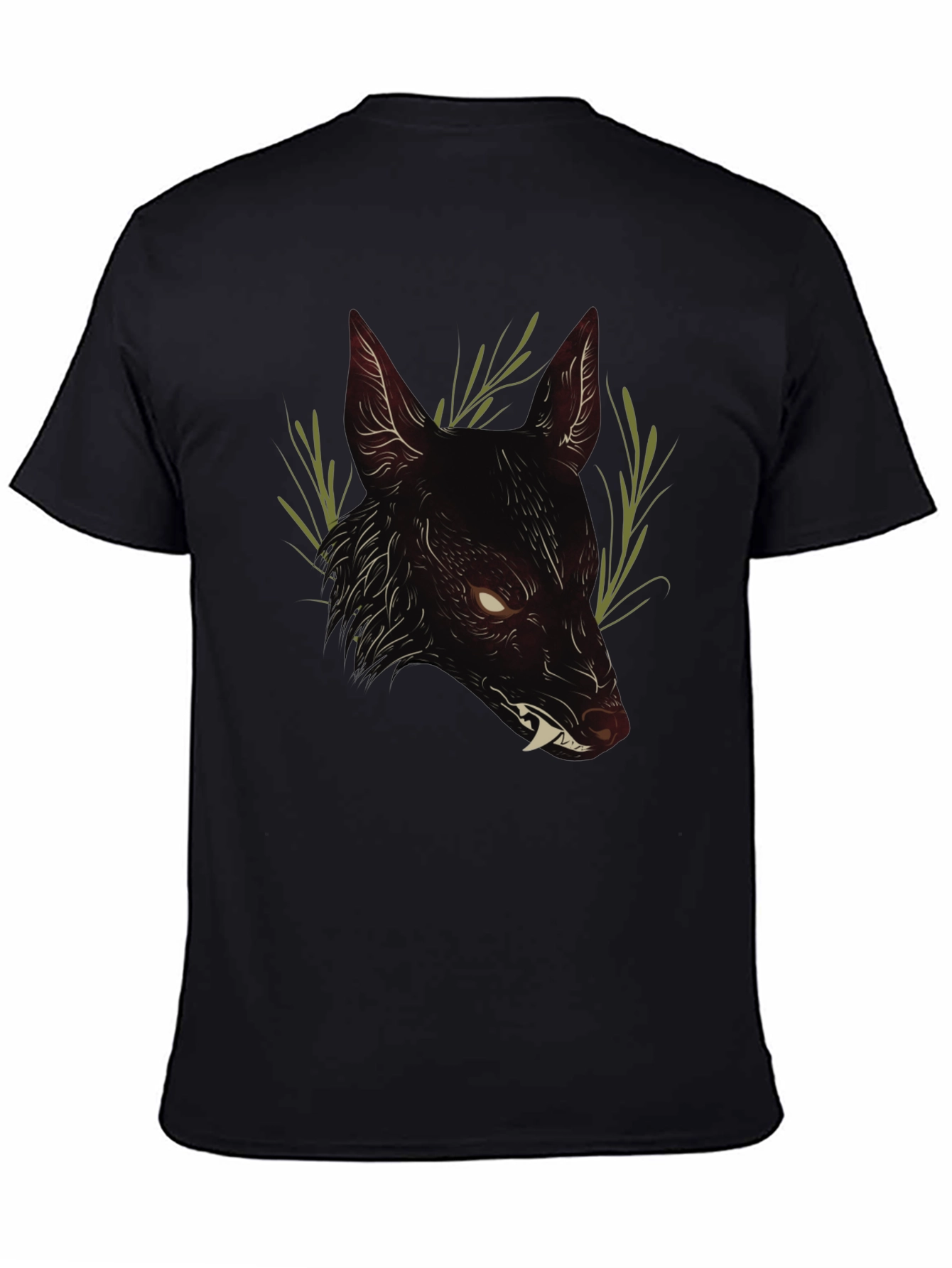 Dark Wolf Graphic Tee - Mens Black T-Shirt