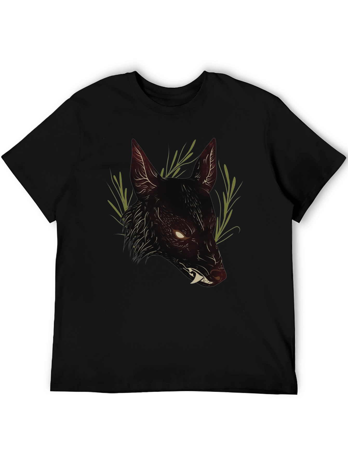 Dark Wolf Graphic Tee - Mens Black T-Shirt