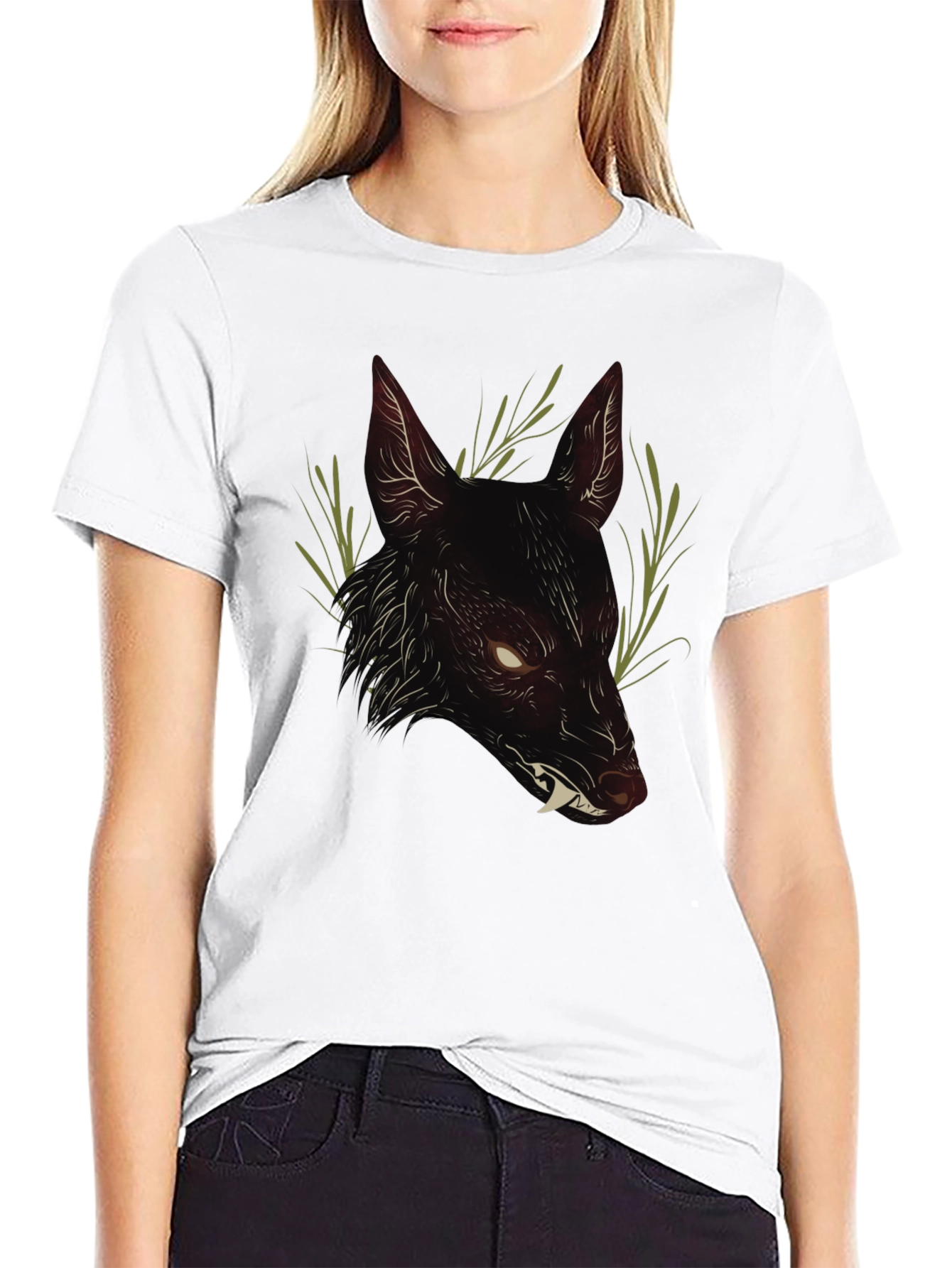 Dark Wolf Graphic Tee - Mens Black T-Shirt