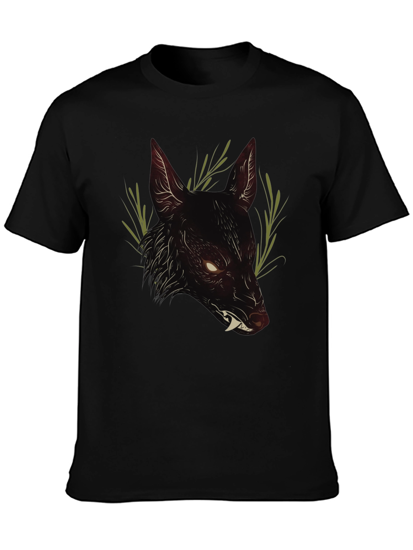 Dark Wolf Graphic Tee - Mens Black T-Shirt