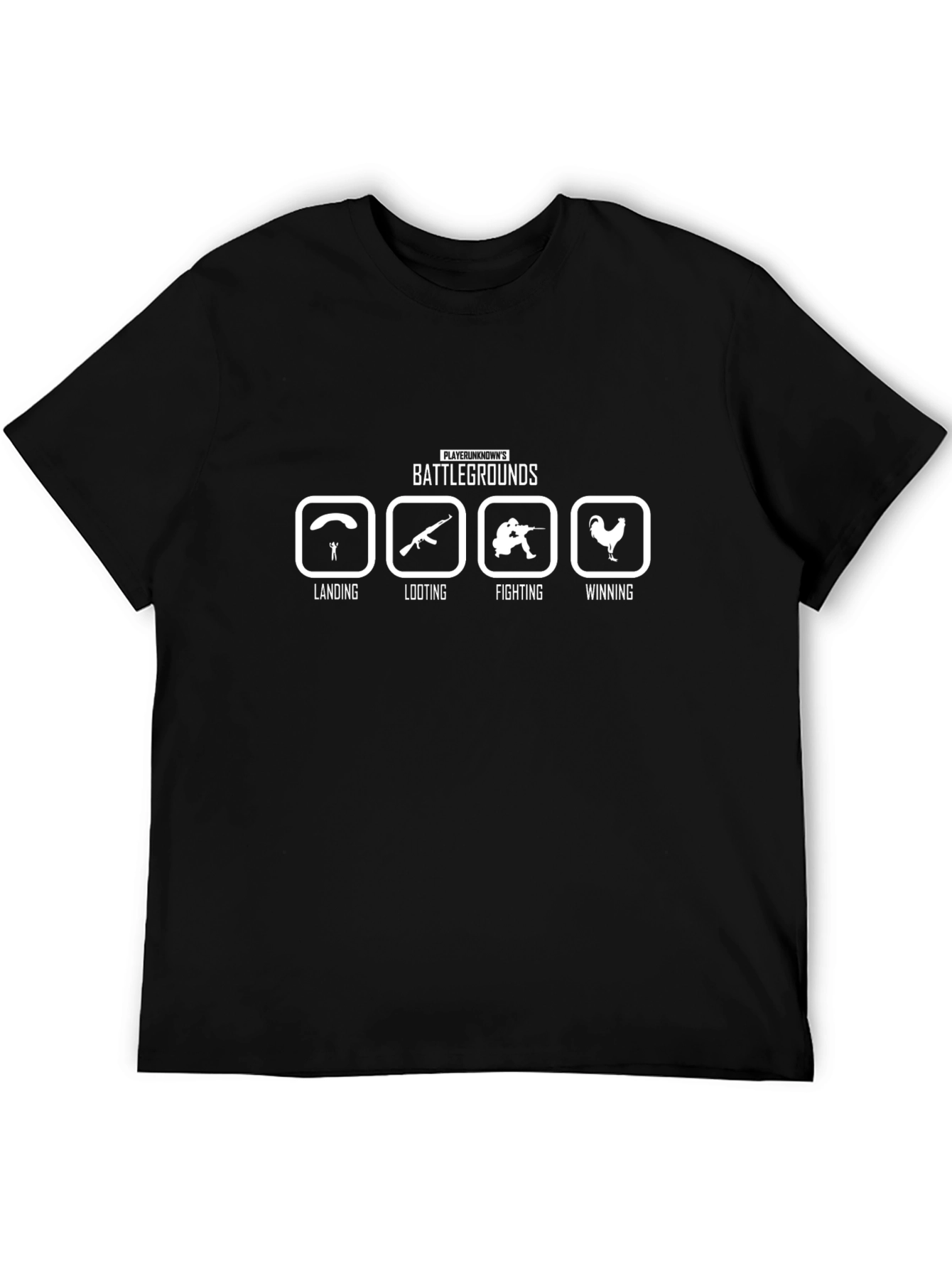 PUBG Battlegrounds Black Graphic T-Shirt