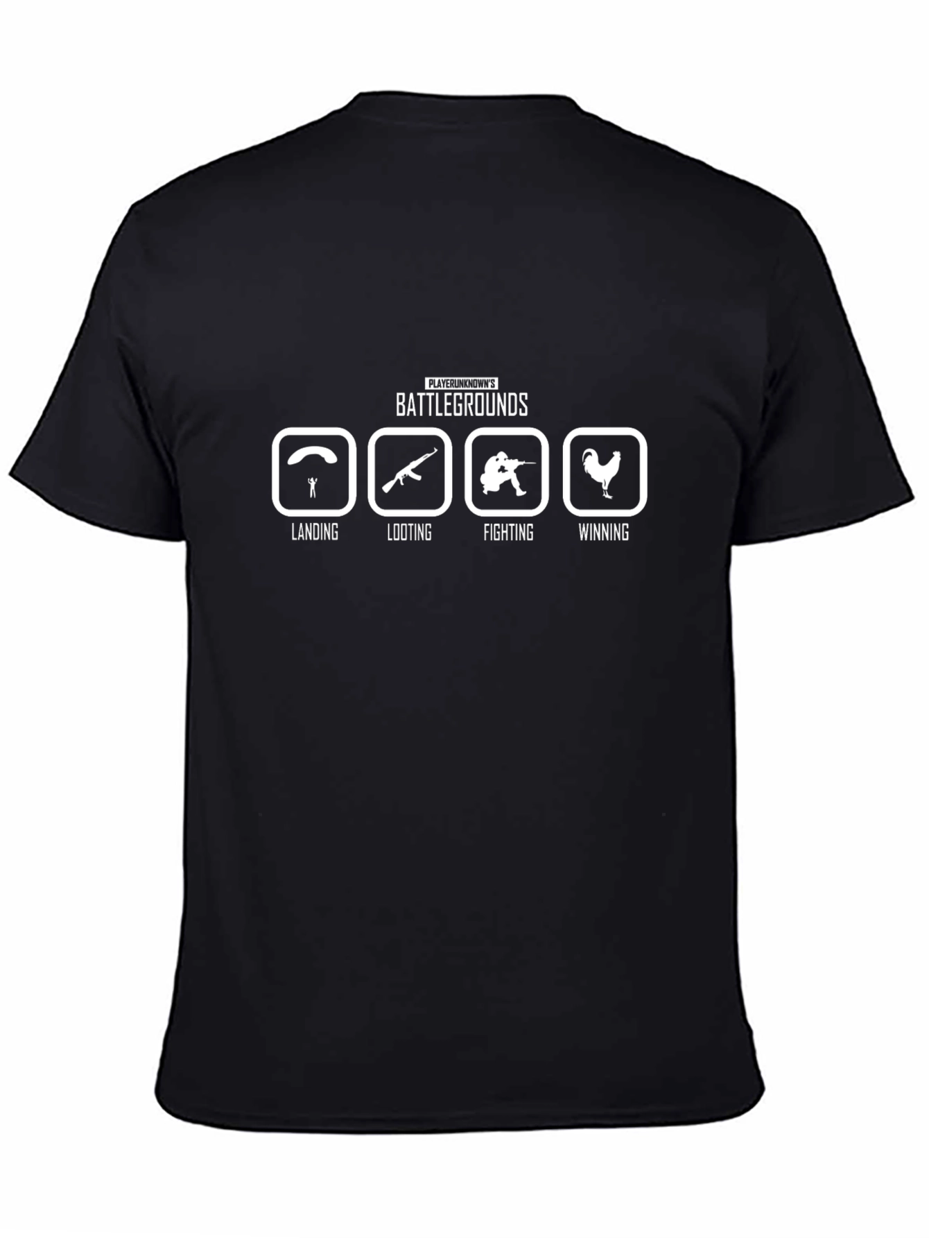 PUBG Battlegrounds Black Graphic T-Shirt