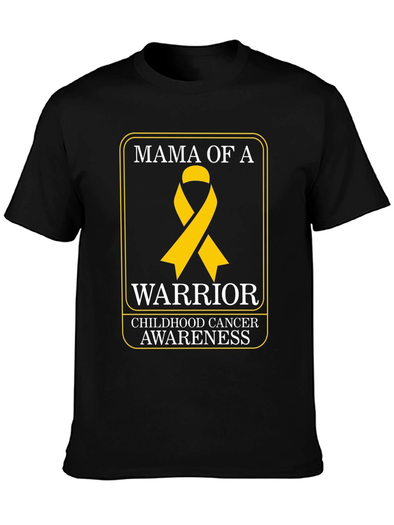 Mama of a Warrior Childhood Cancer Awareness T-Shirt