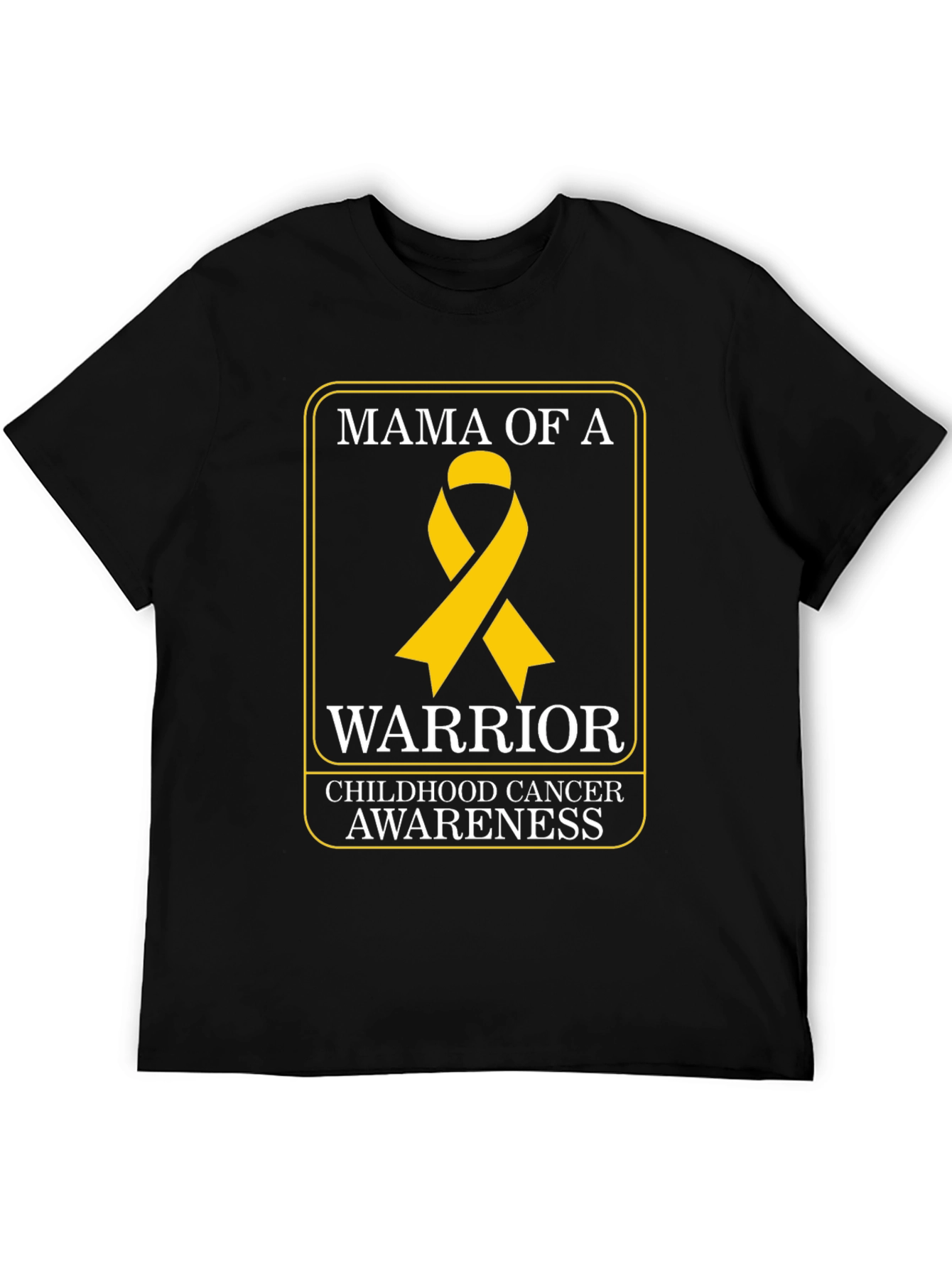 Mama of a Warrior Childhood Cancer Awareness T-Shirt