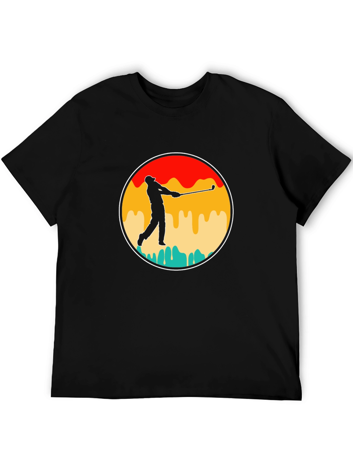 Retro Golfer Silhouette Tee