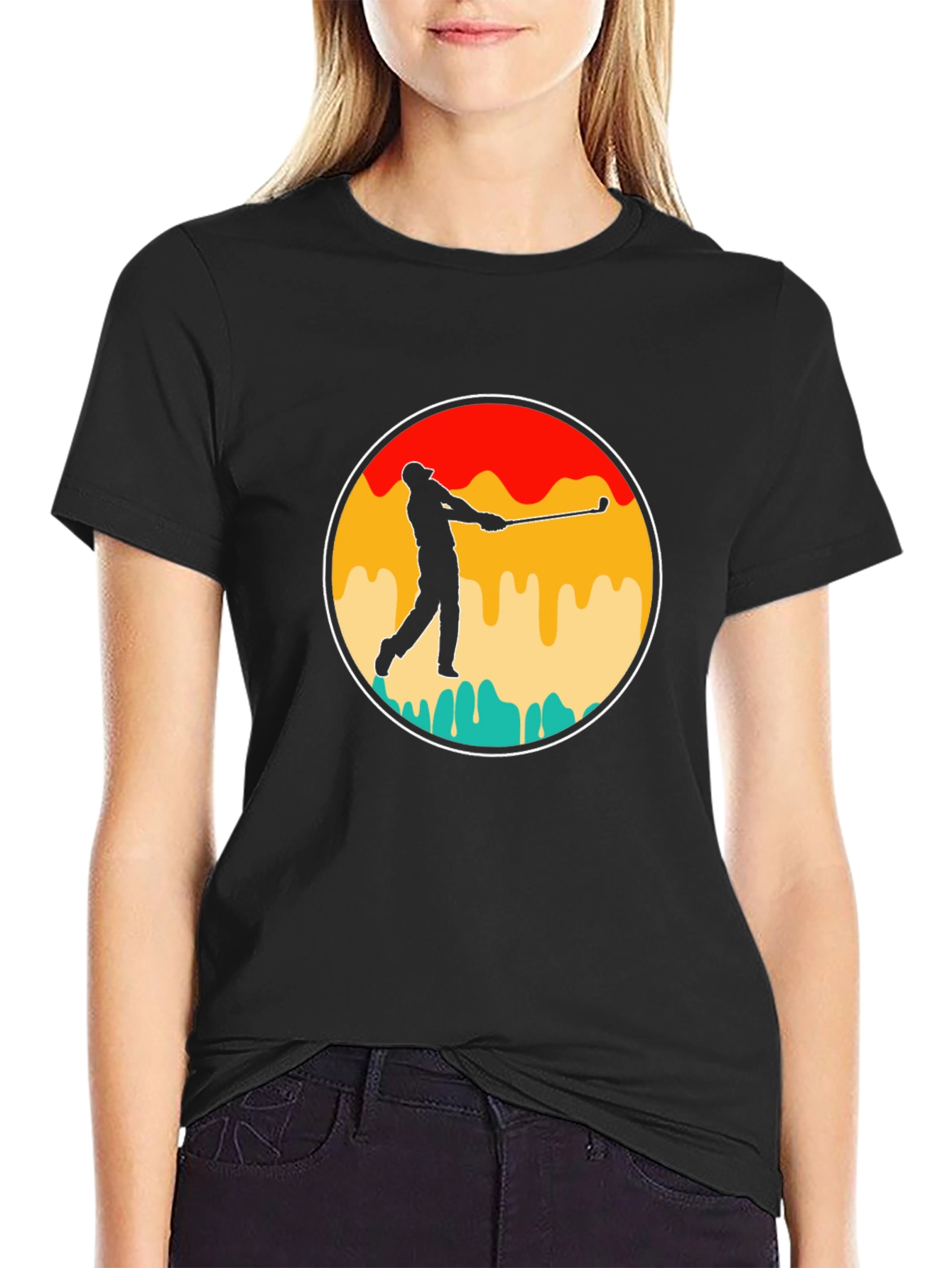 Retro Golfer Silhouette Tee