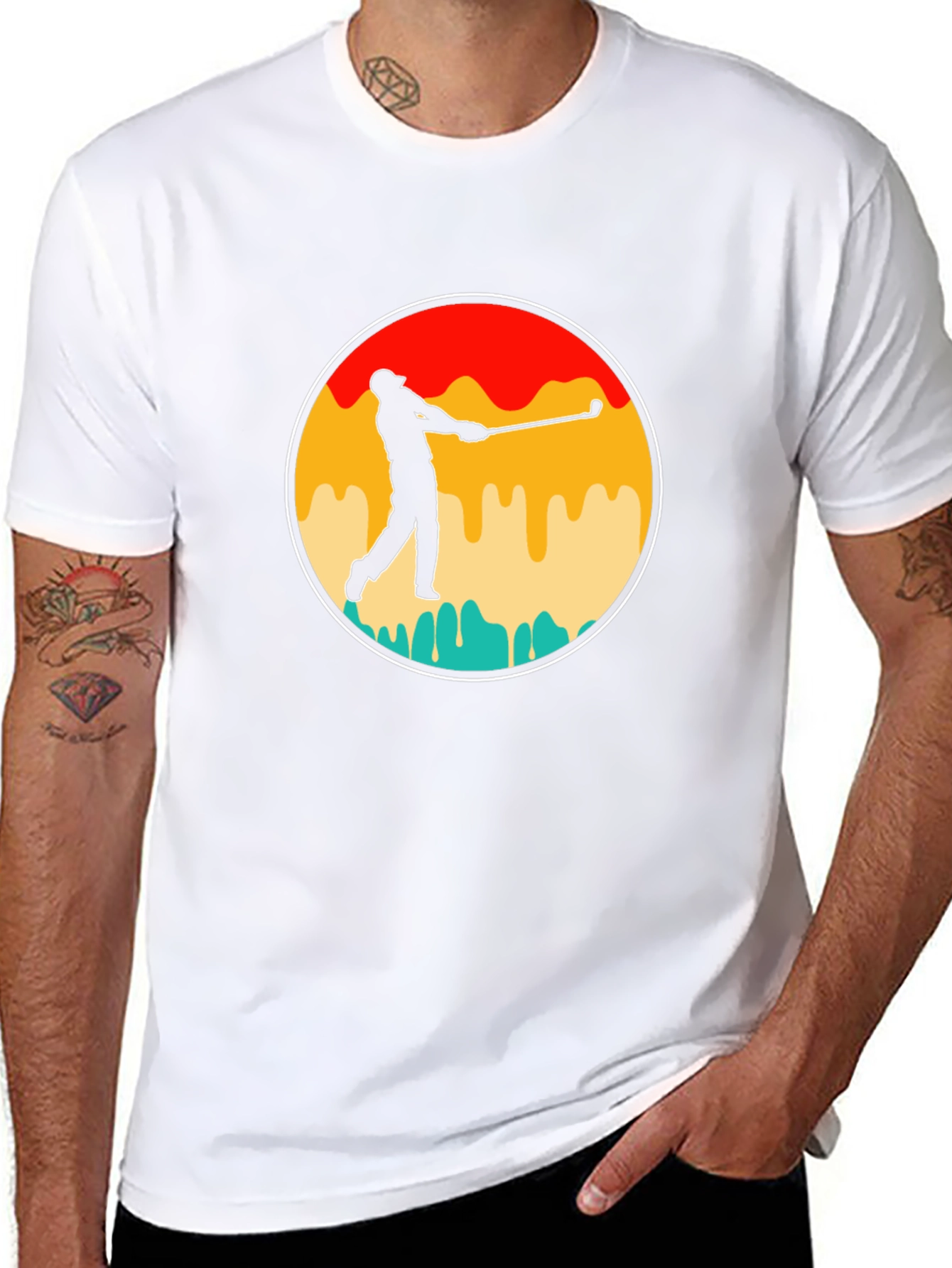 Retro Golfer Silhouette Tee