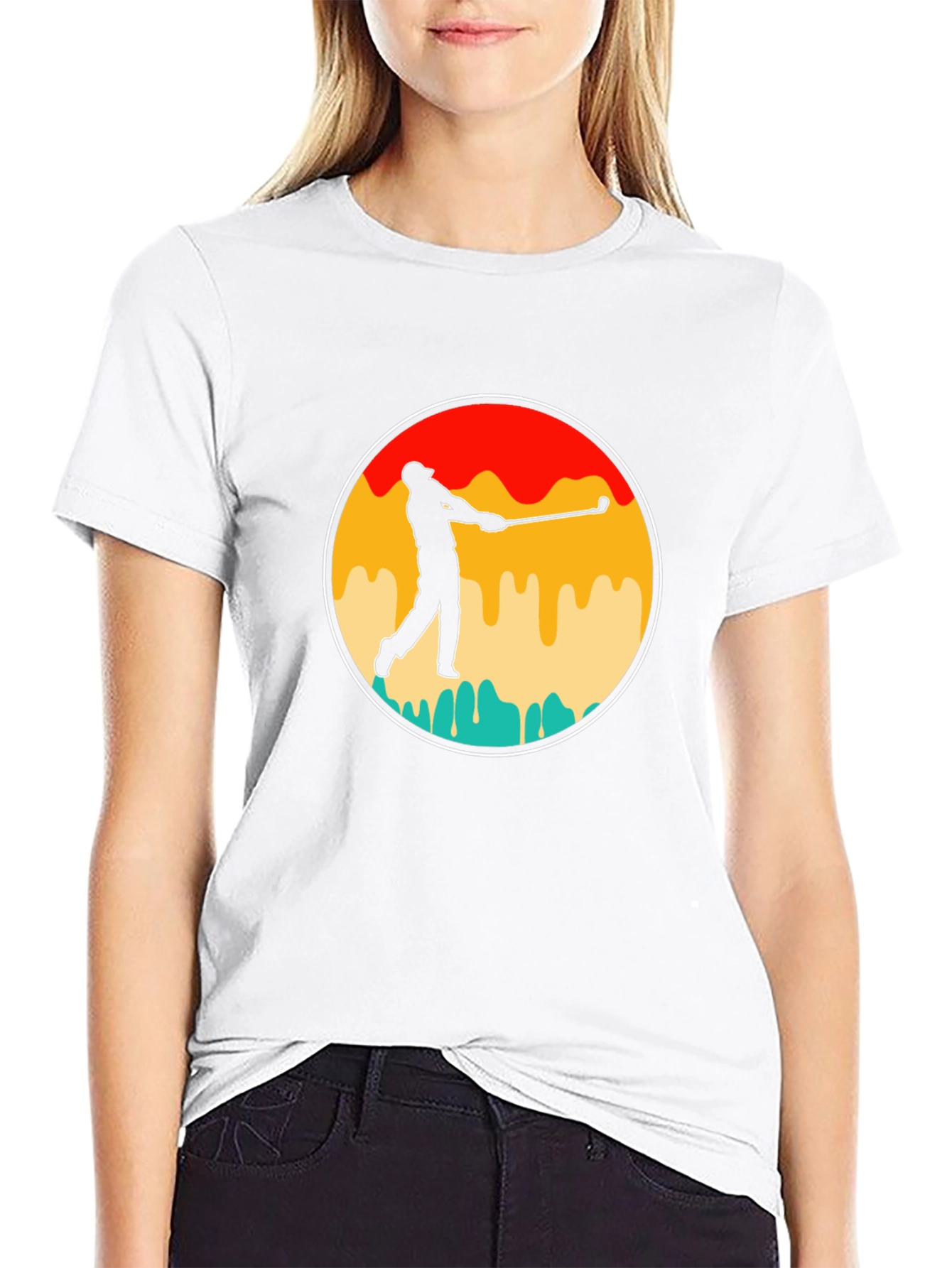 Retro Golfer Silhouette Tee