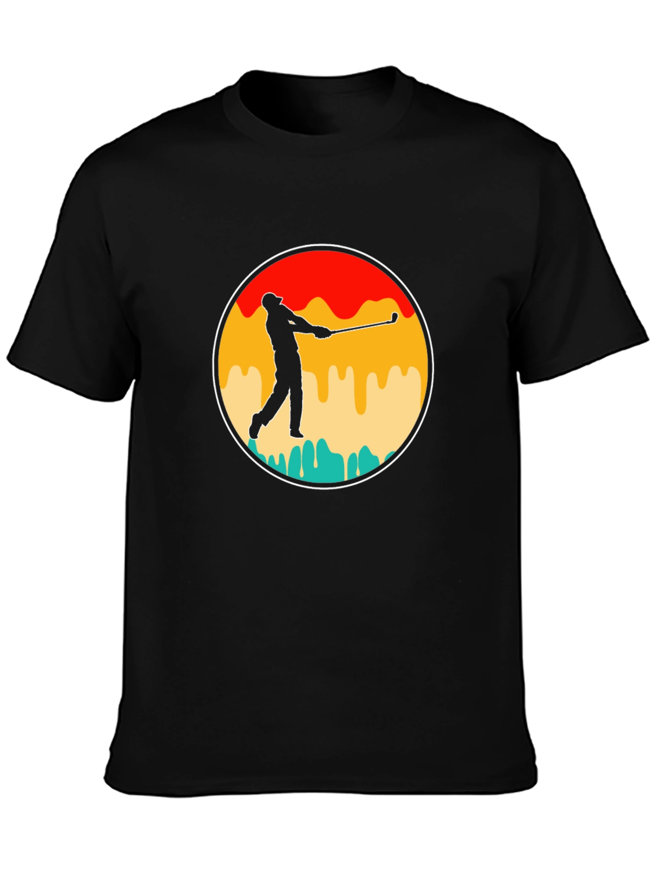 Retro Golfer Silhouette Tee