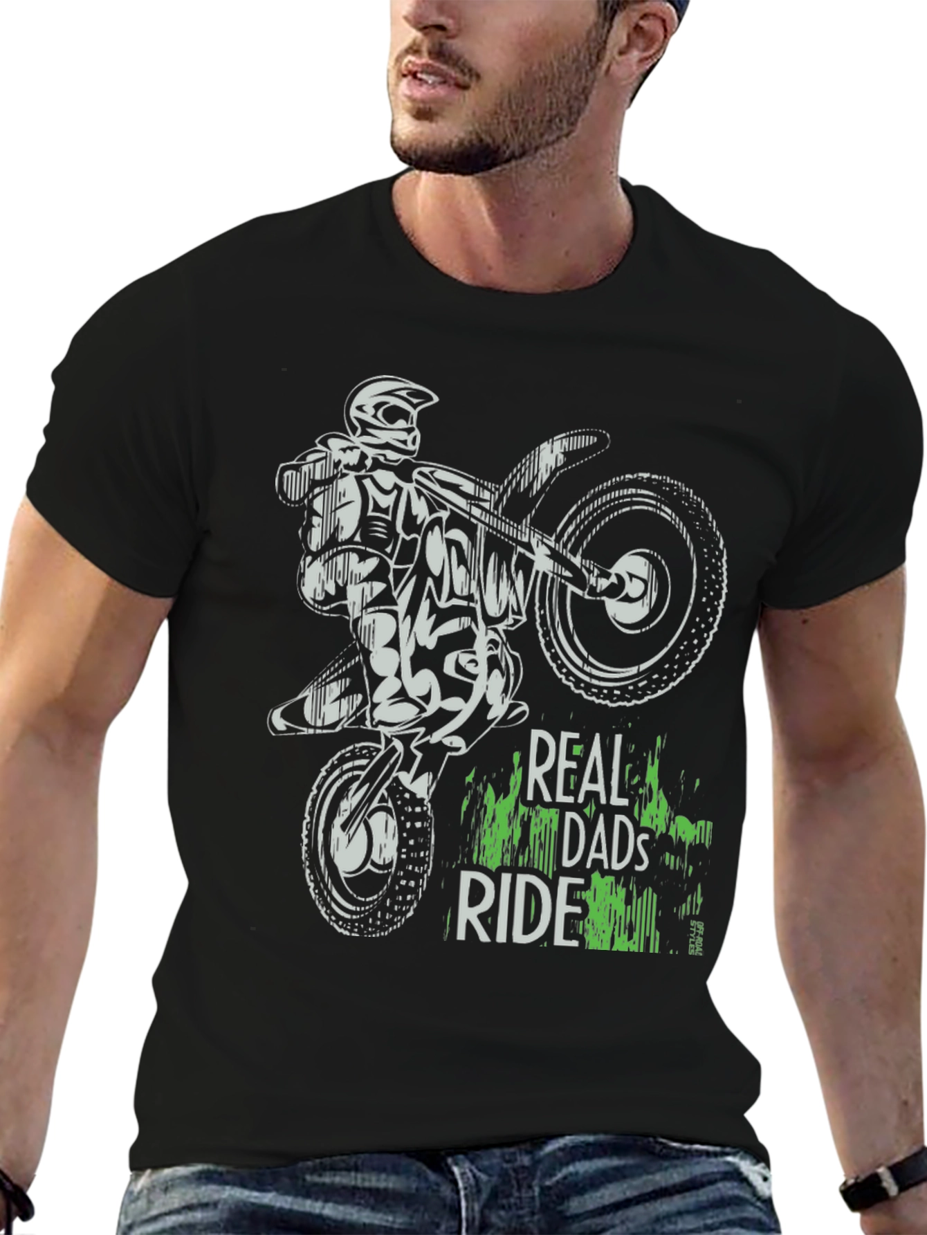 Real Dads Ride Motocross Graphic Tee