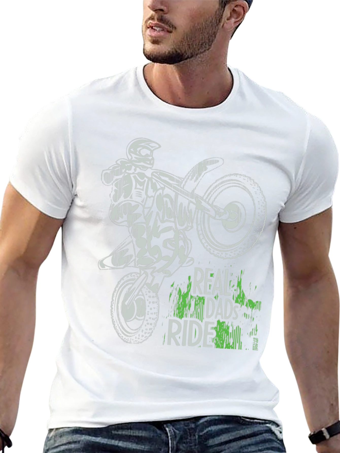 Real Dads Ride Motocross Graphic Tee