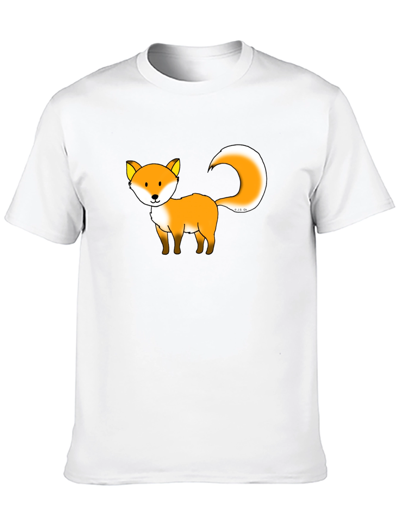 Fox Graphic Print Black T-Shirt