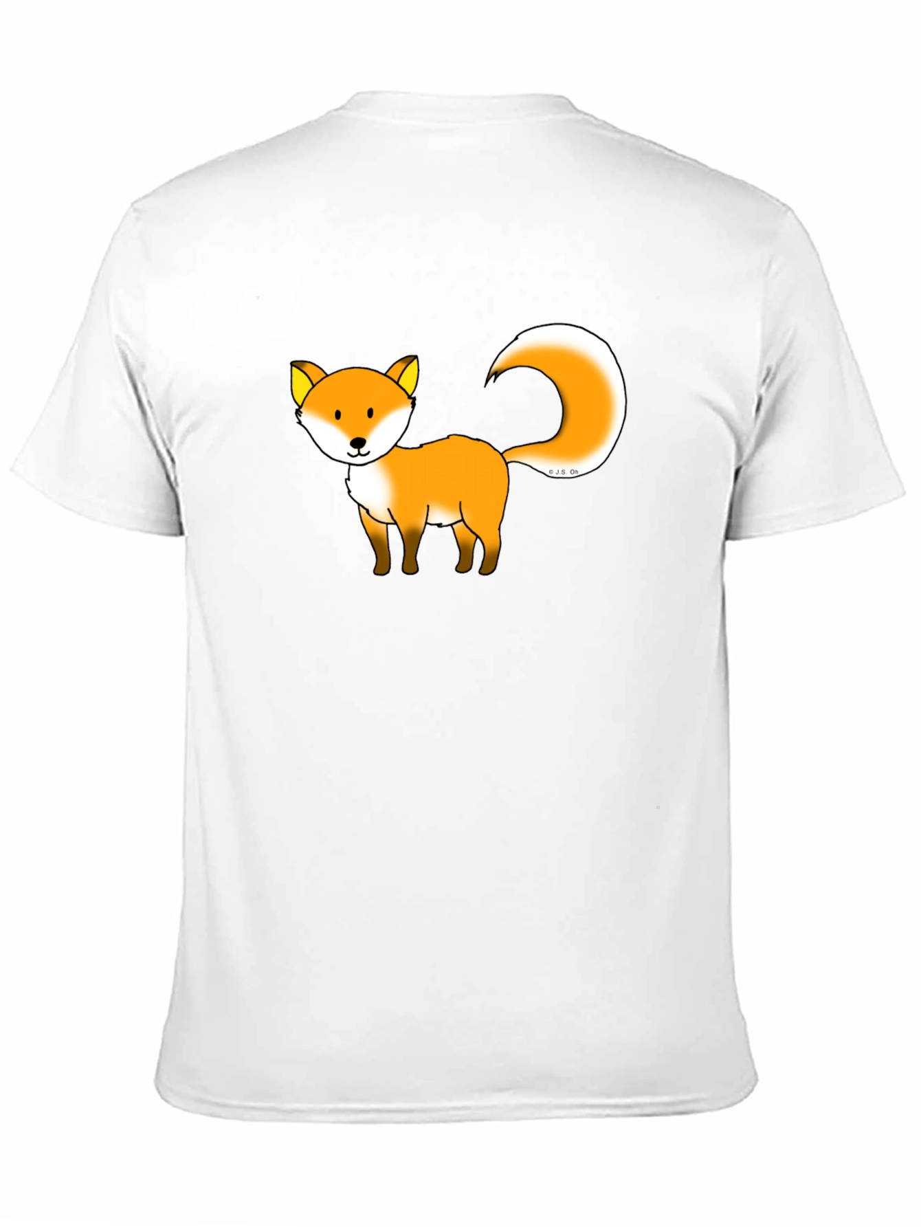 Fox Graphic Print Black T-Shirt