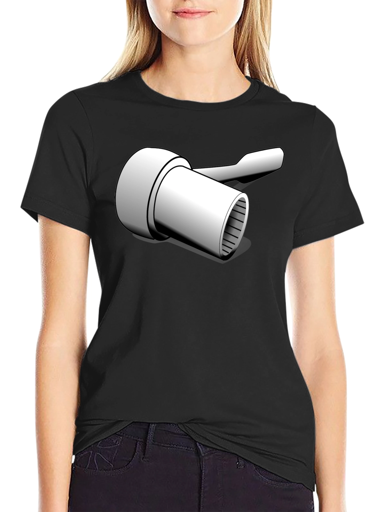Novelty Wrench Graphic T-Shirt - Black