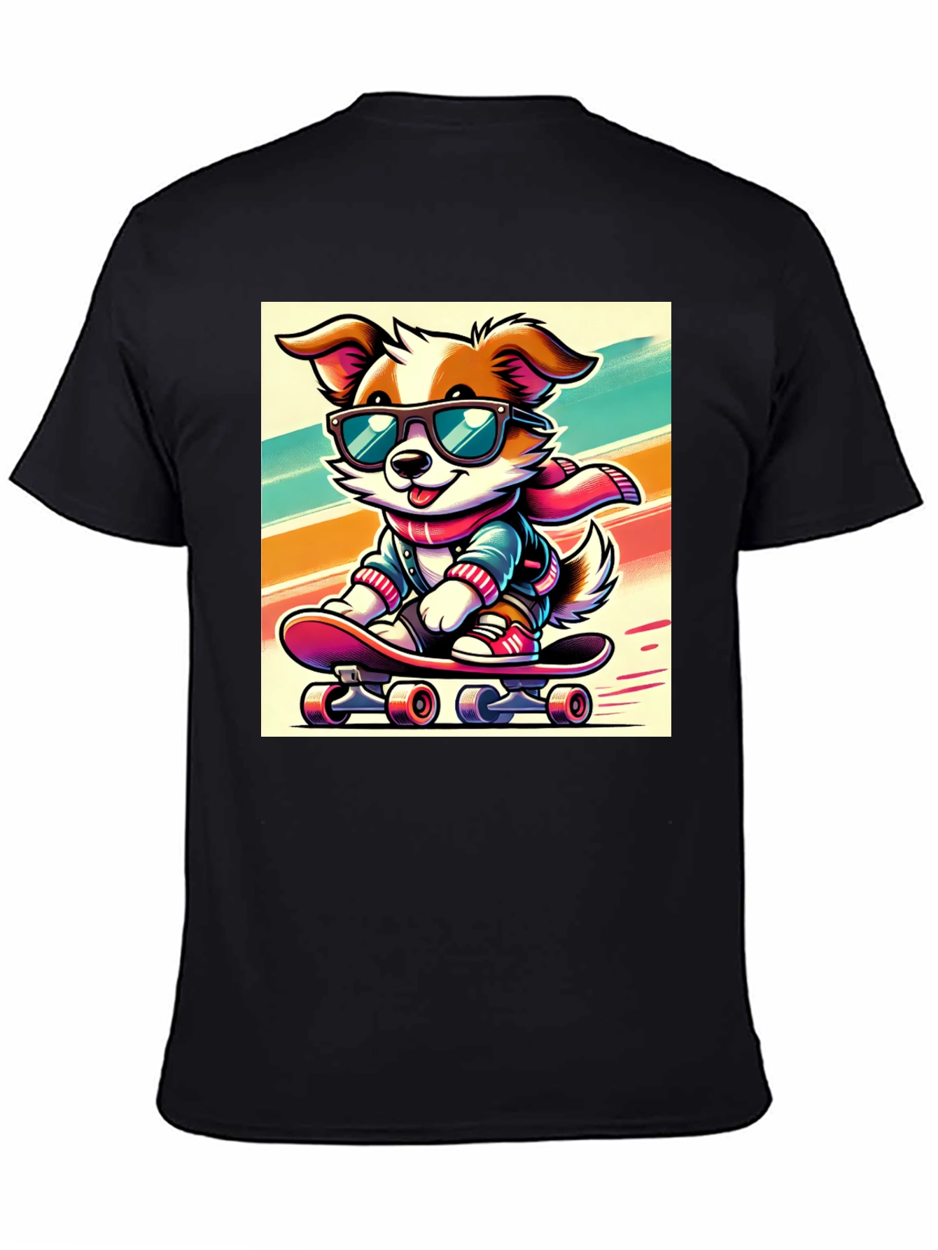 Cool Dog Skateboard Graphic Tee