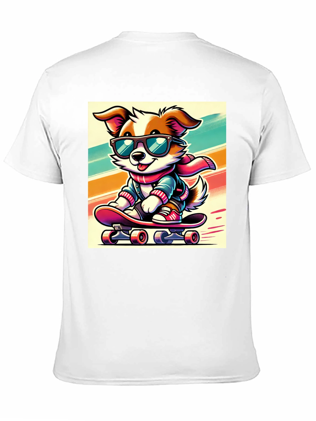 Cool Dog Skateboard Graphic Tee
