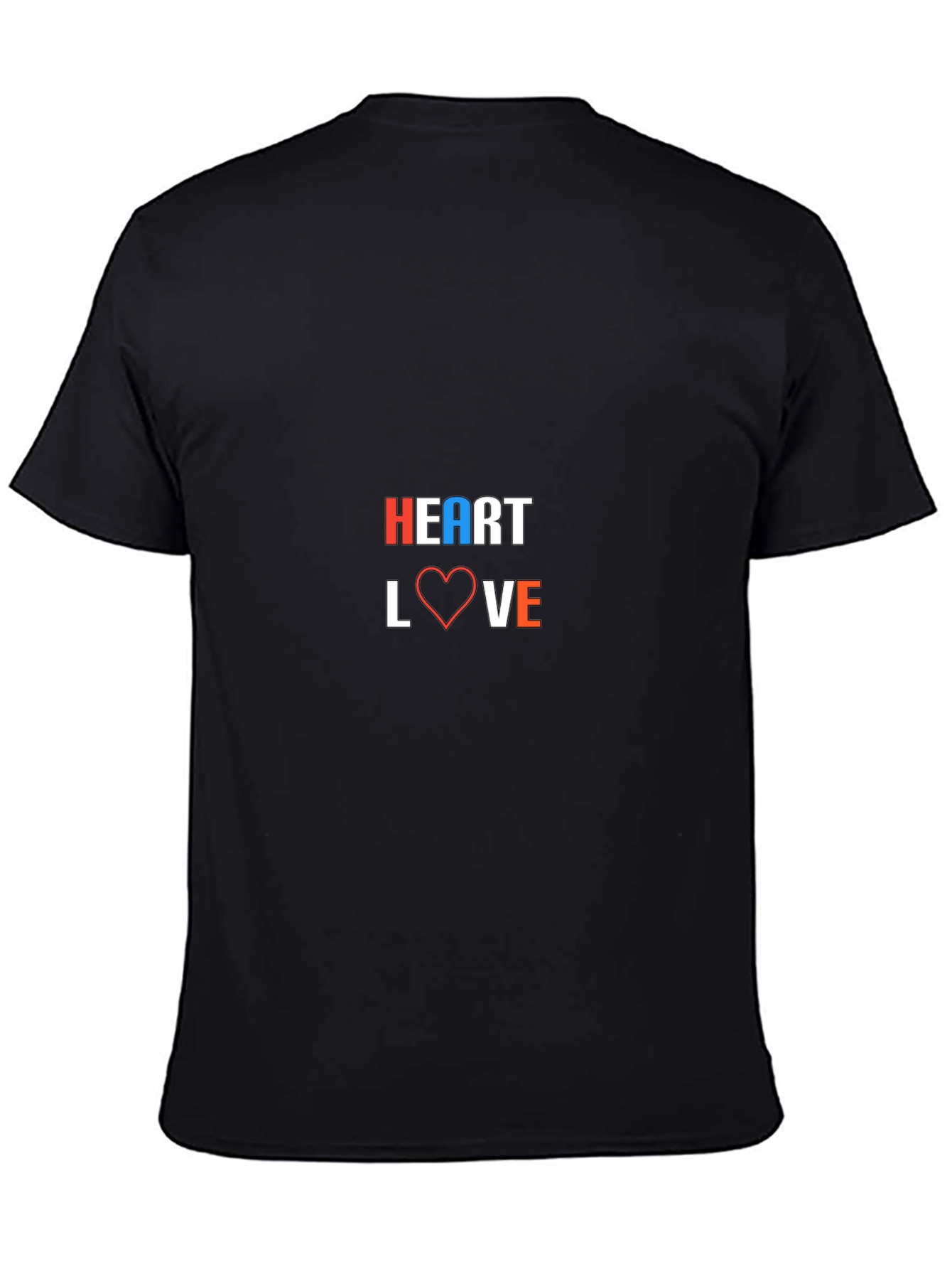Heart Love Graphic Black T-Shirt