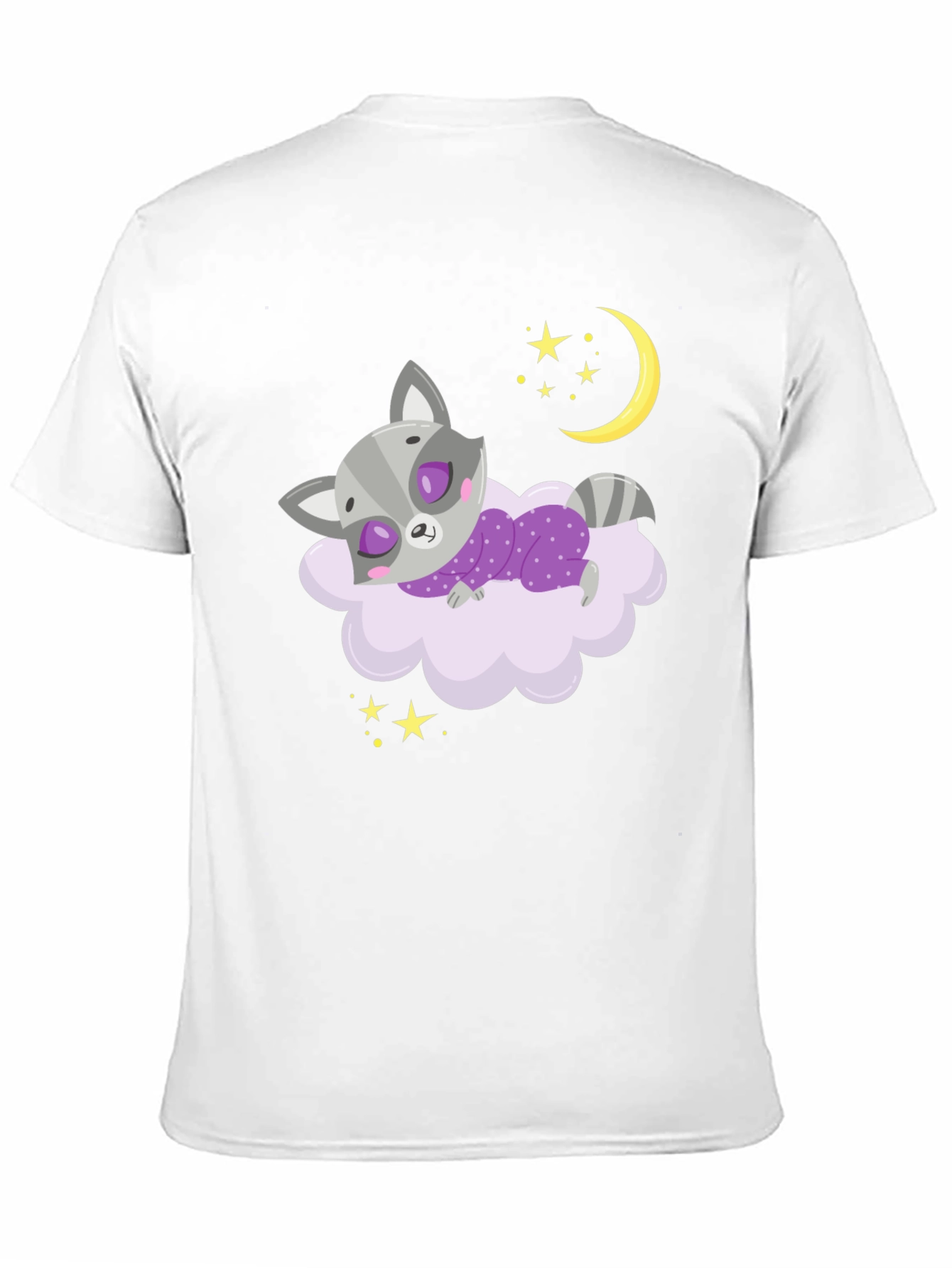 Cute Raccoon Sleeping on Cloud Graphic Tee