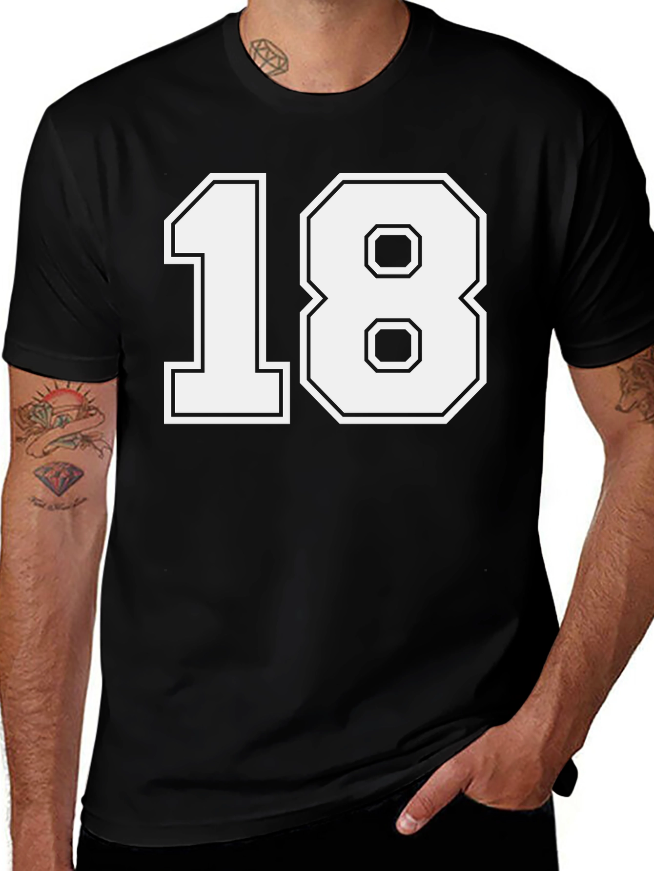 Eighteen Graphic Tee - Classic Number Shirt