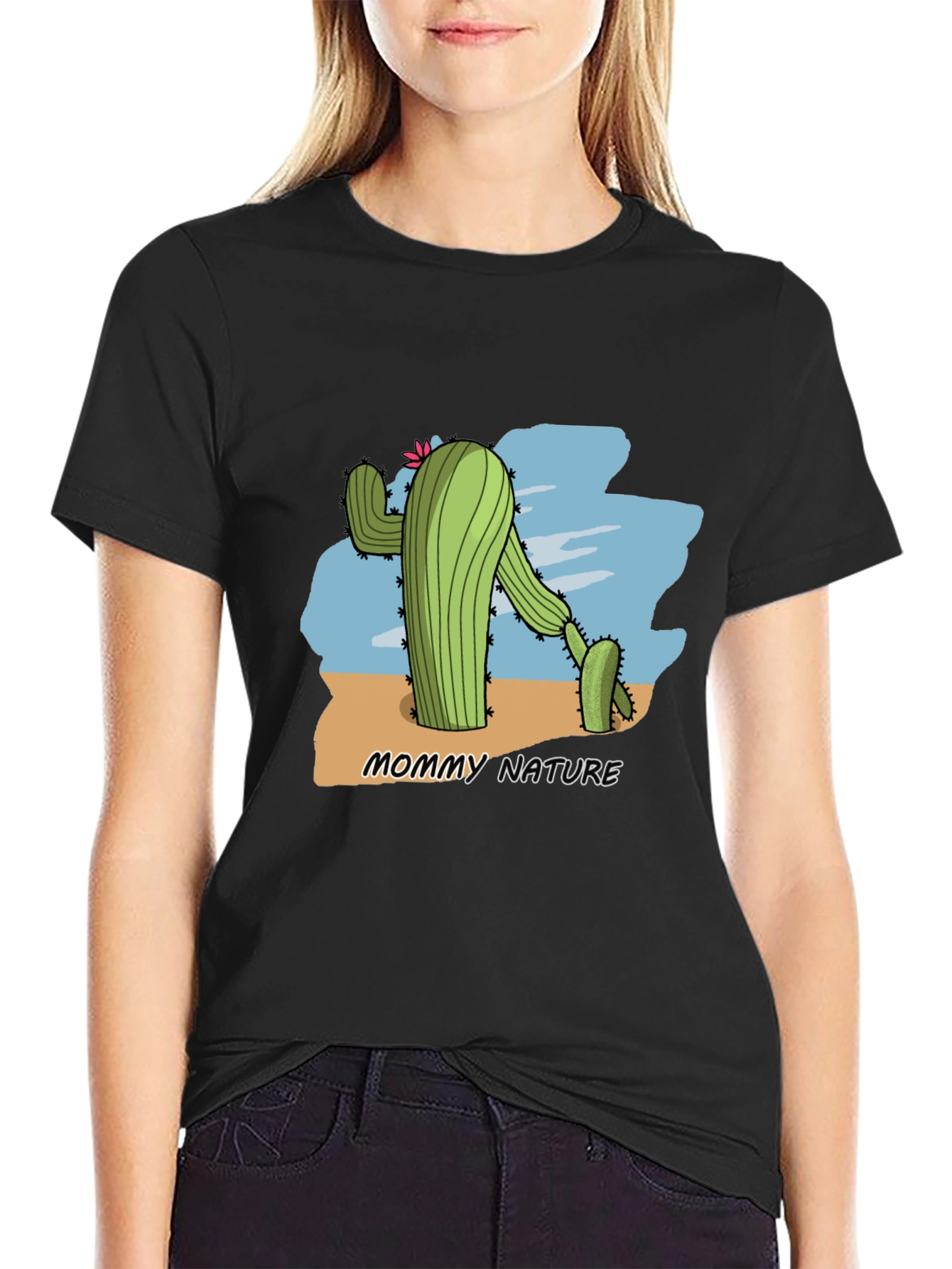 Mommy Nature Cactus Graphic T-Shirt