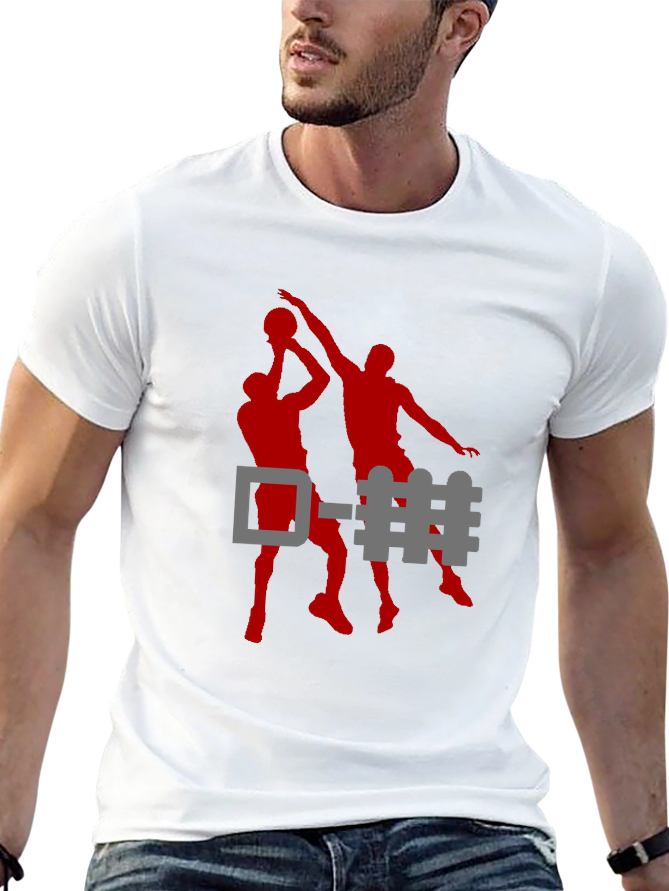 Basketball D-Fence Graphic Tee - Black Cotton
