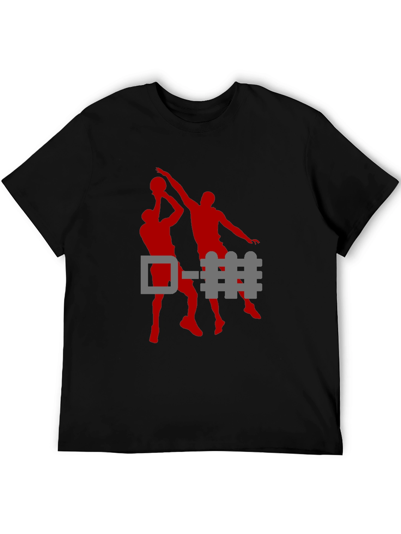 Basketball D-Fence Graphic Tee - Black Cotton