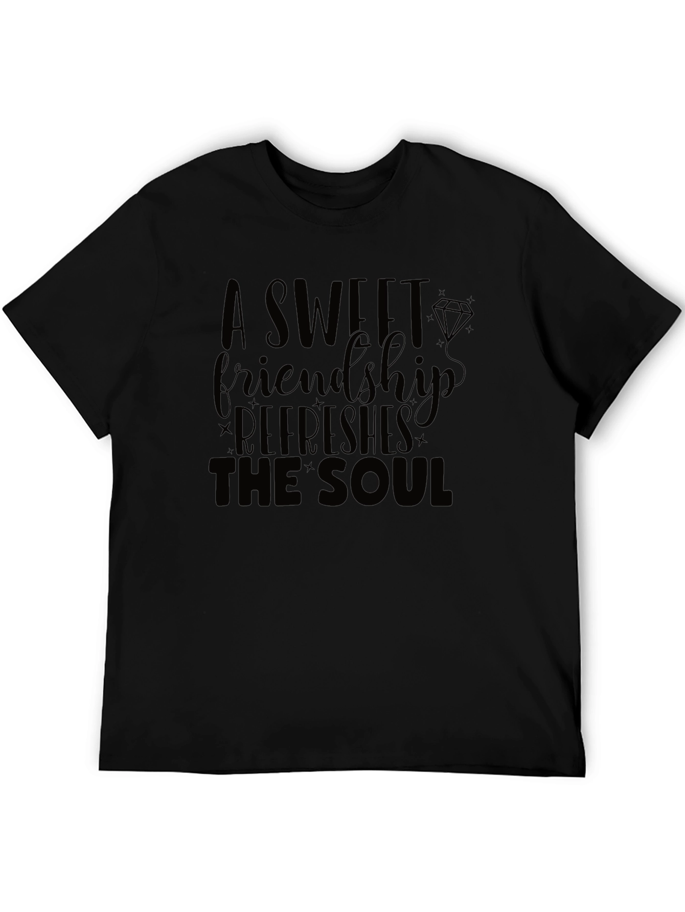 Friendship Refreshes the Soul Black T-Shirt