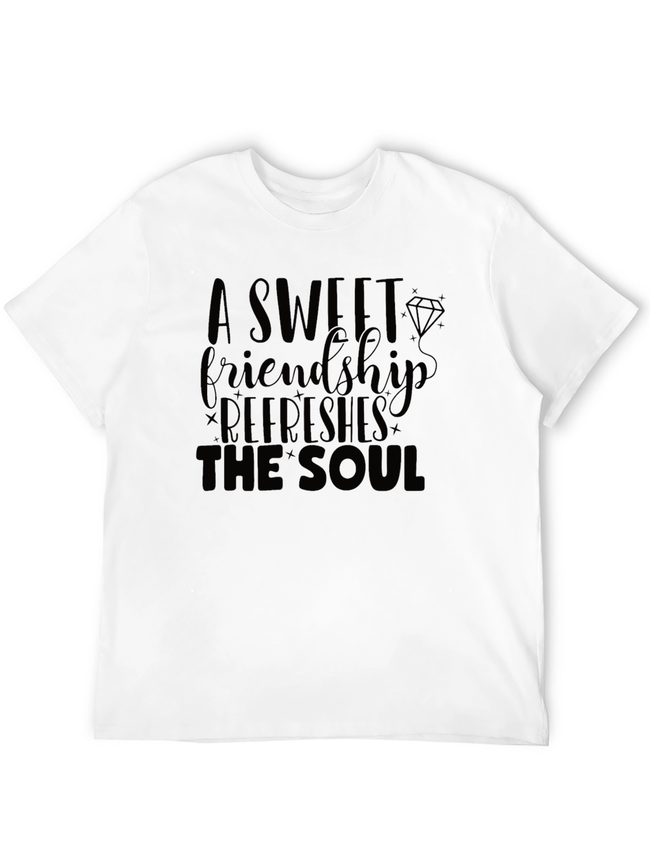 Friendship Refreshes the Soul Black T-Shirt