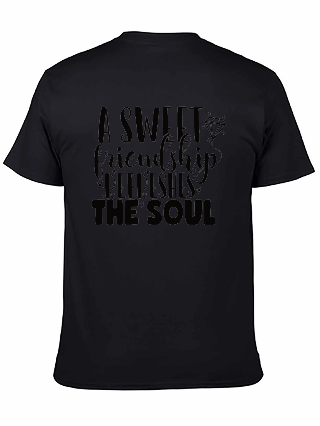 Friendship Refreshes the Soul Black T-Shirt