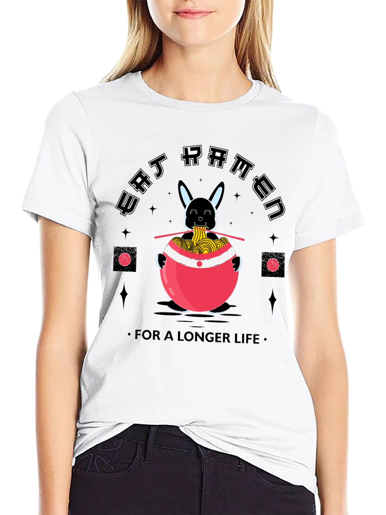 Eat Ramen for a Longer Life Funny T-Shirt