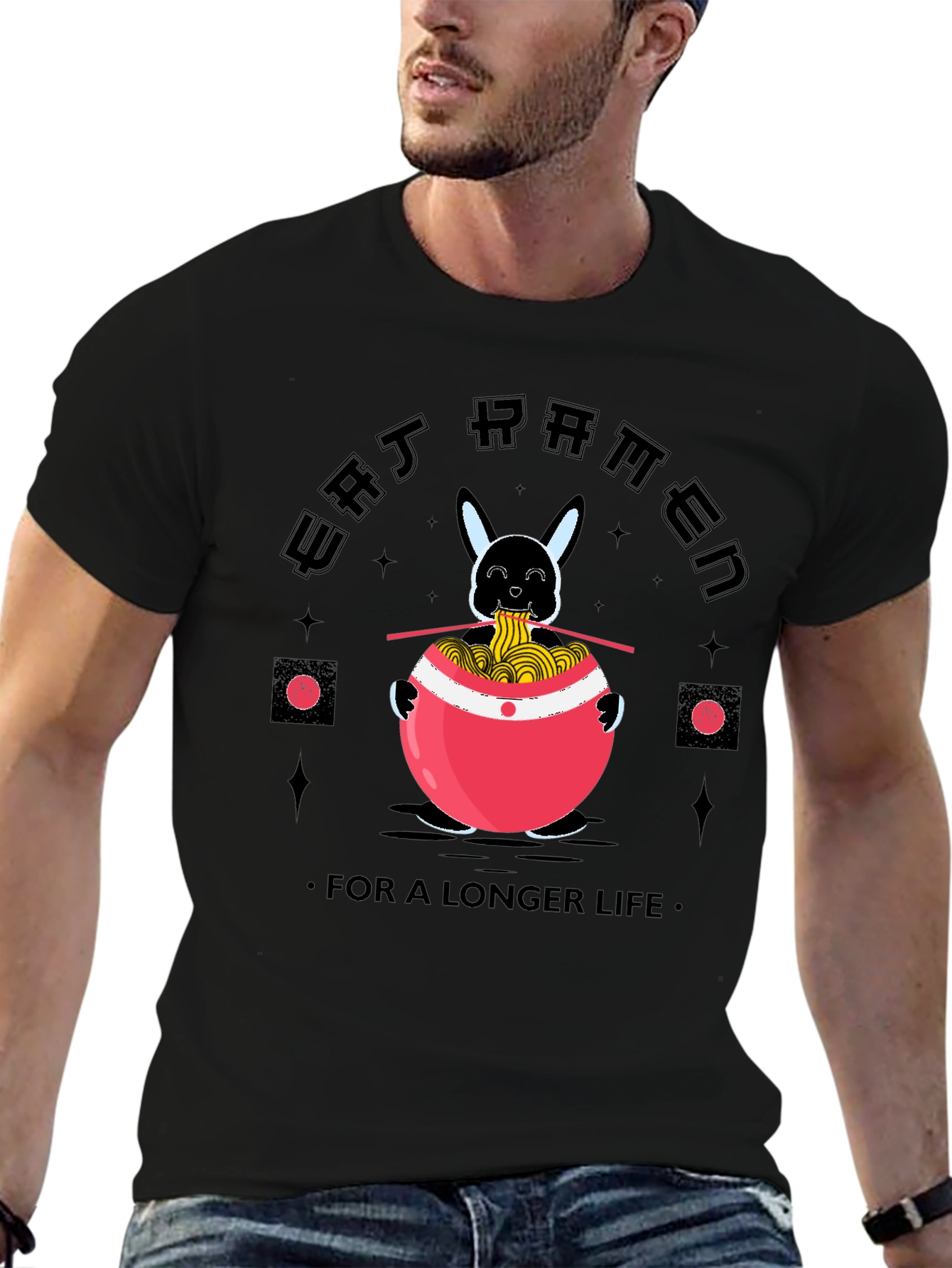 Eat Ramen for a Longer Life Funny T-Shirt