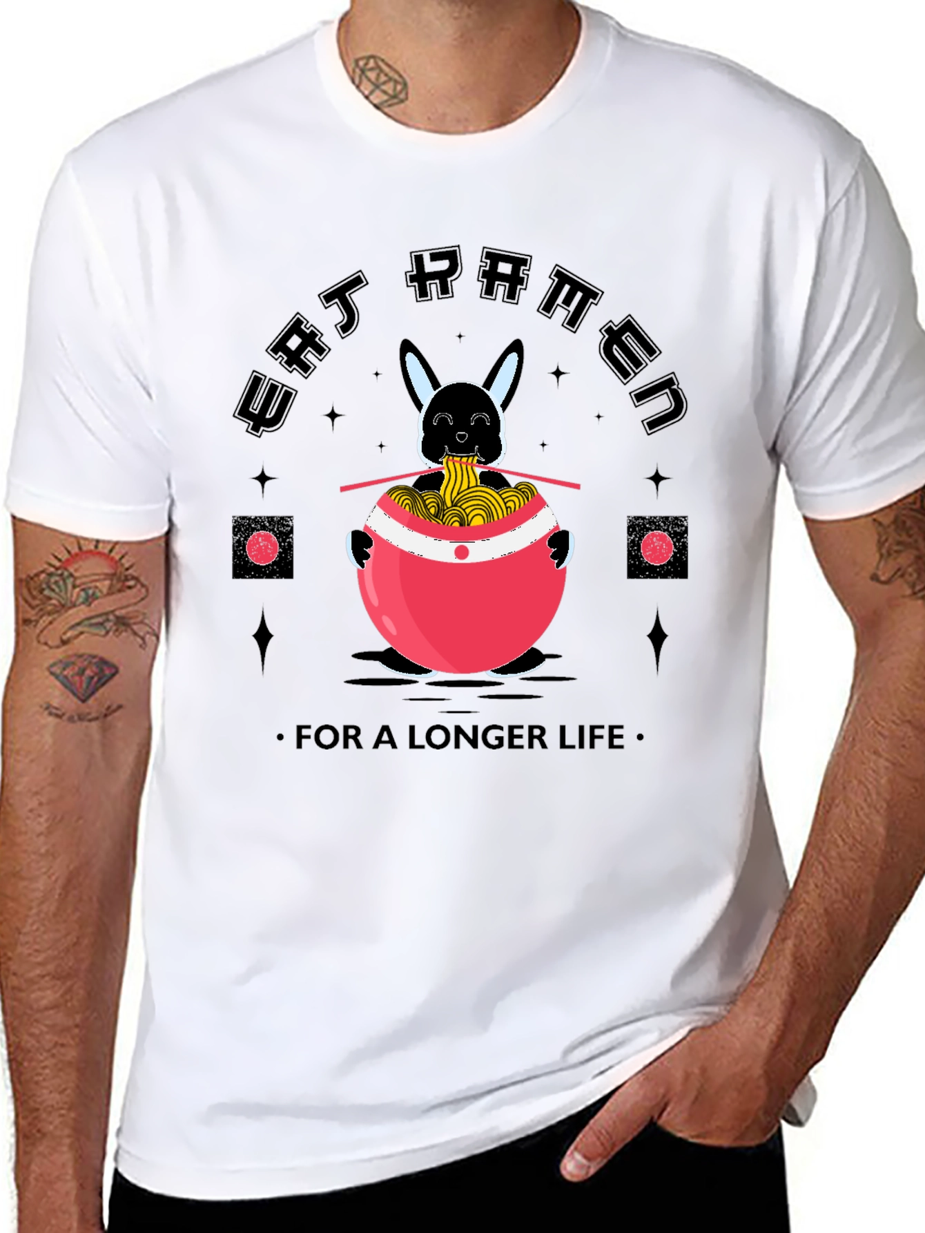 Eat Ramen for a Longer Life Funny T-Shirt