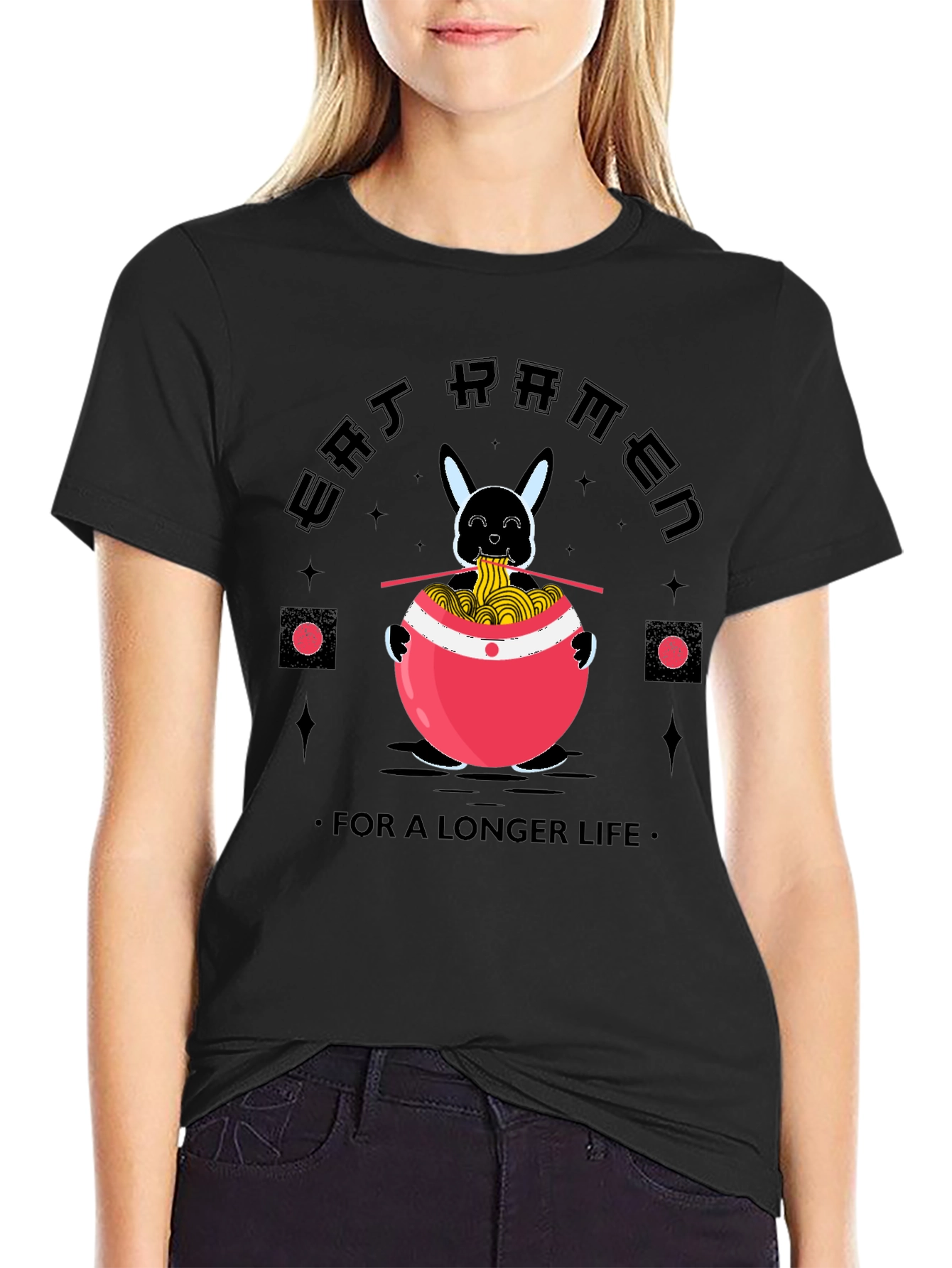 Eat Ramen for a Longer Life Funny T-Shirt