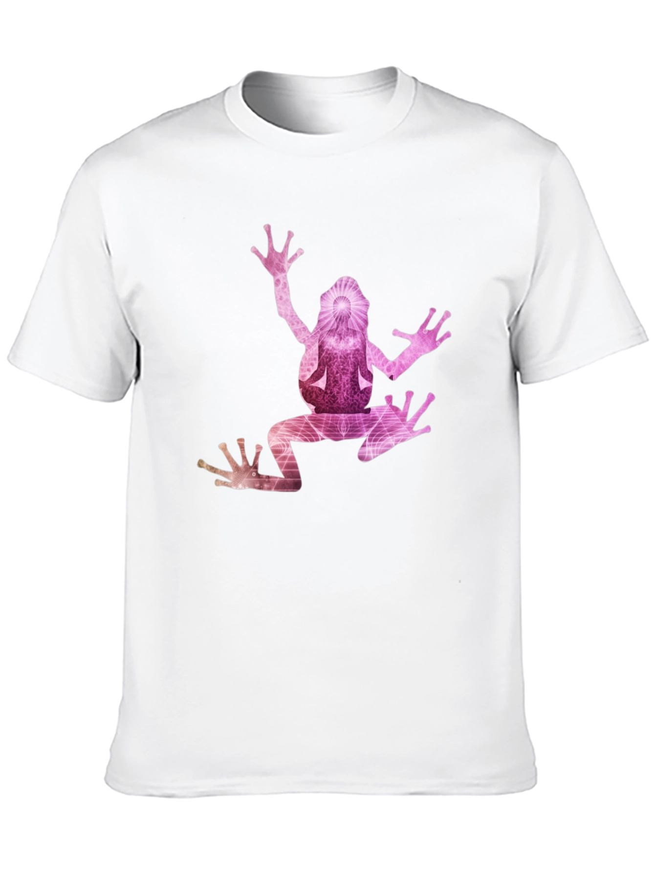 Black T-Shirt with Artistic Frog Graphic