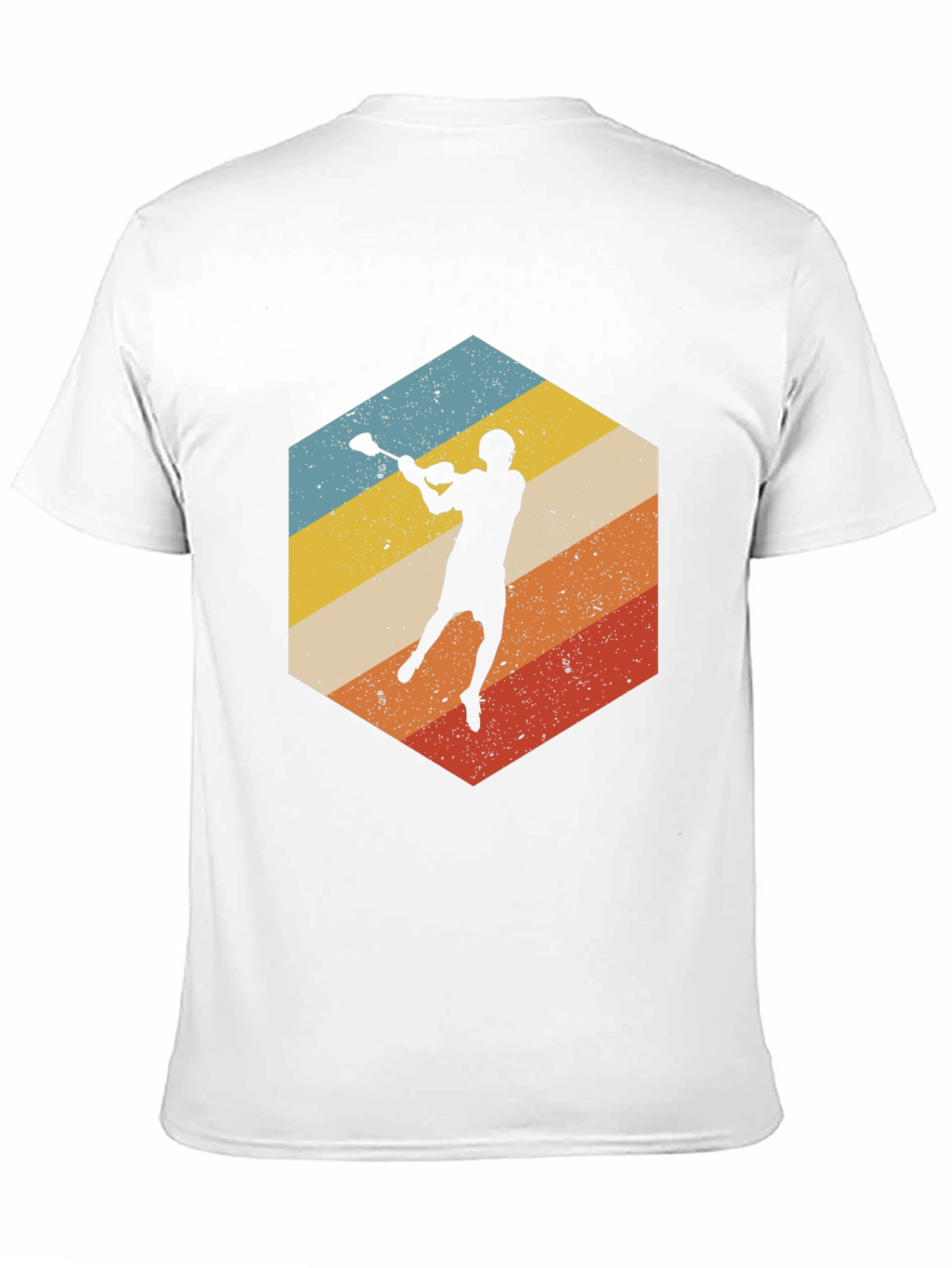 Retro Lacrosse Player Graphic T-Shirt