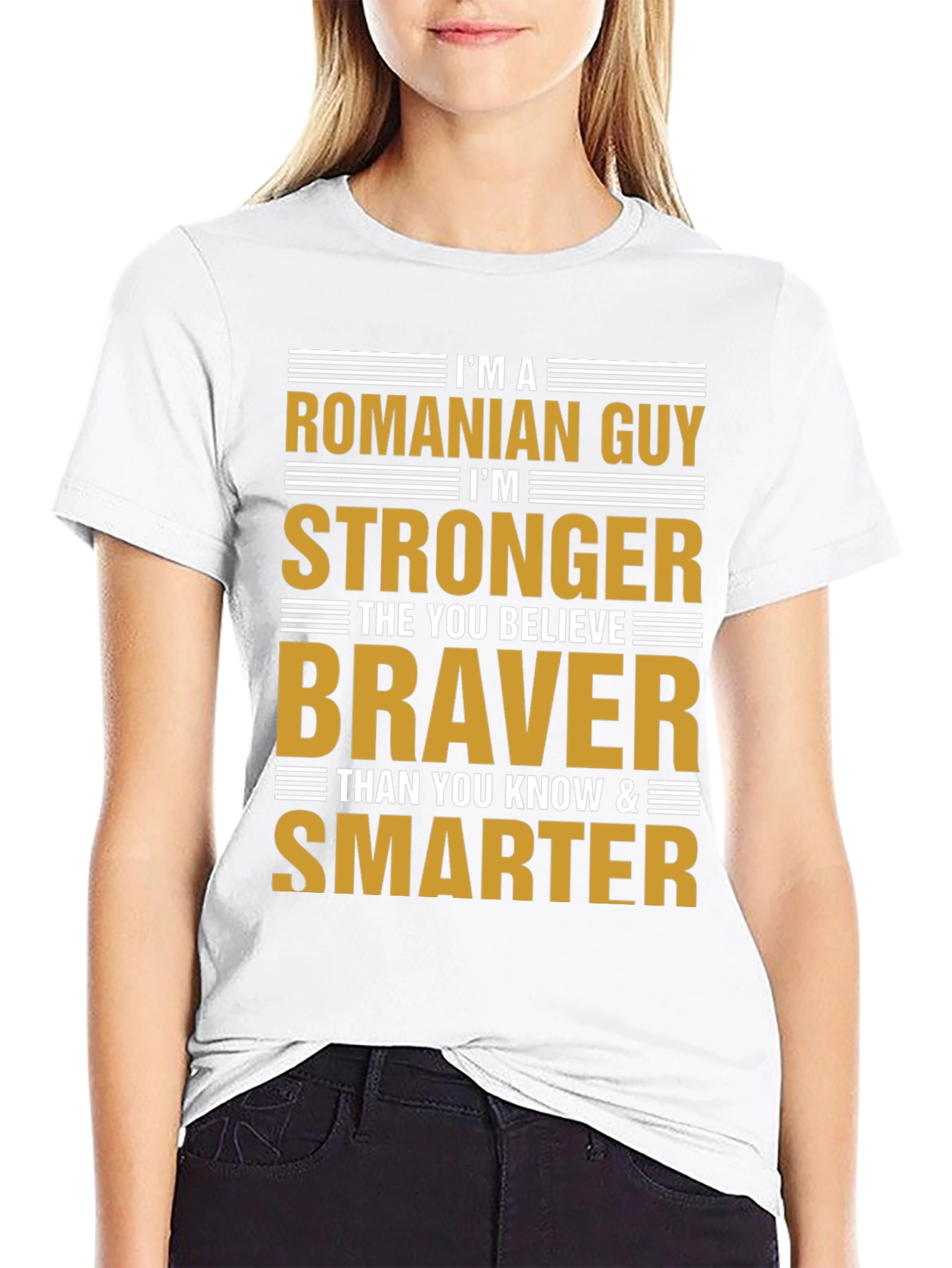 Romanian Guy T-Shirt - Strong Brave Smart