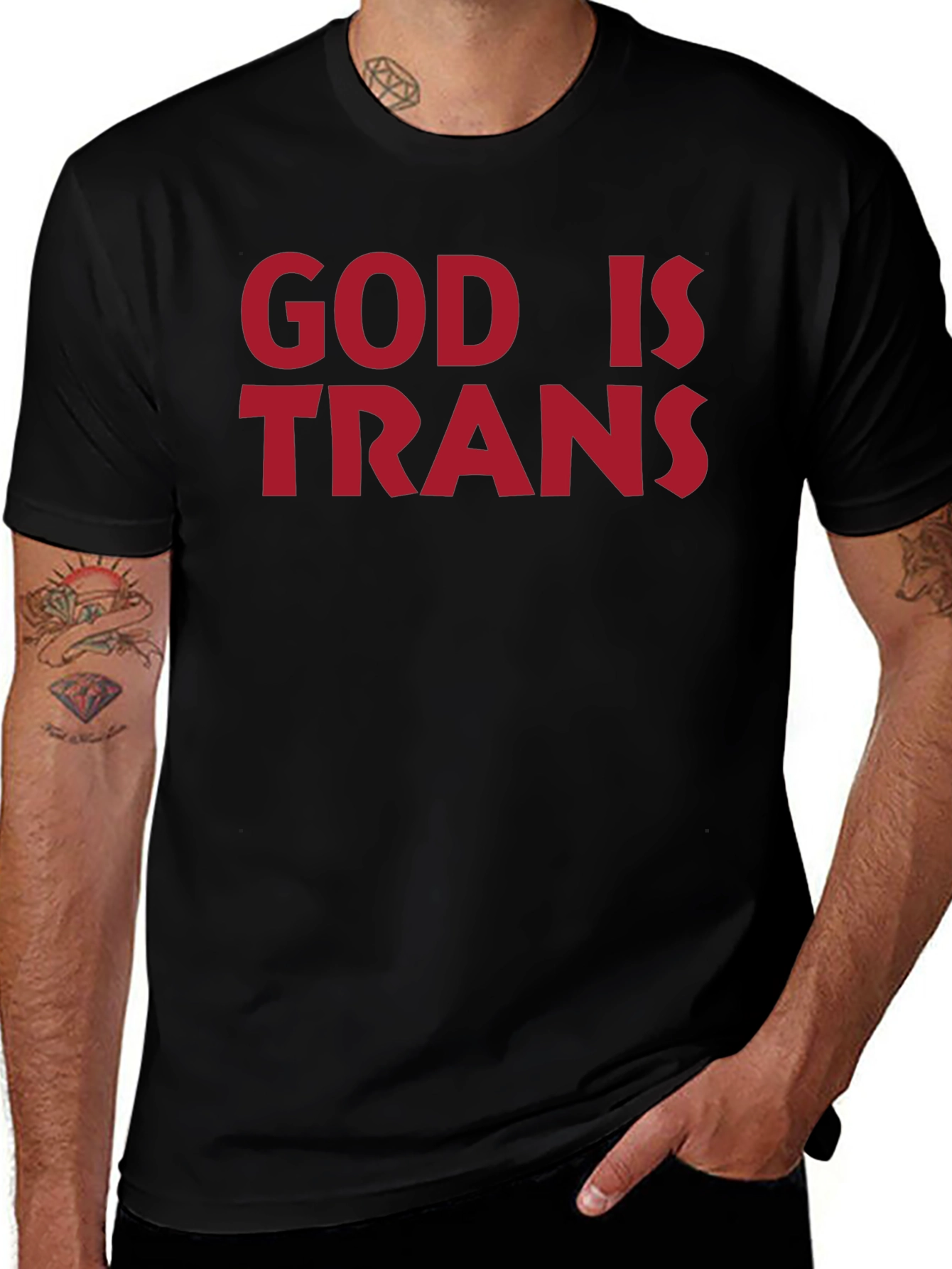 God is Trans T-Shirt - Bold Statement Tee