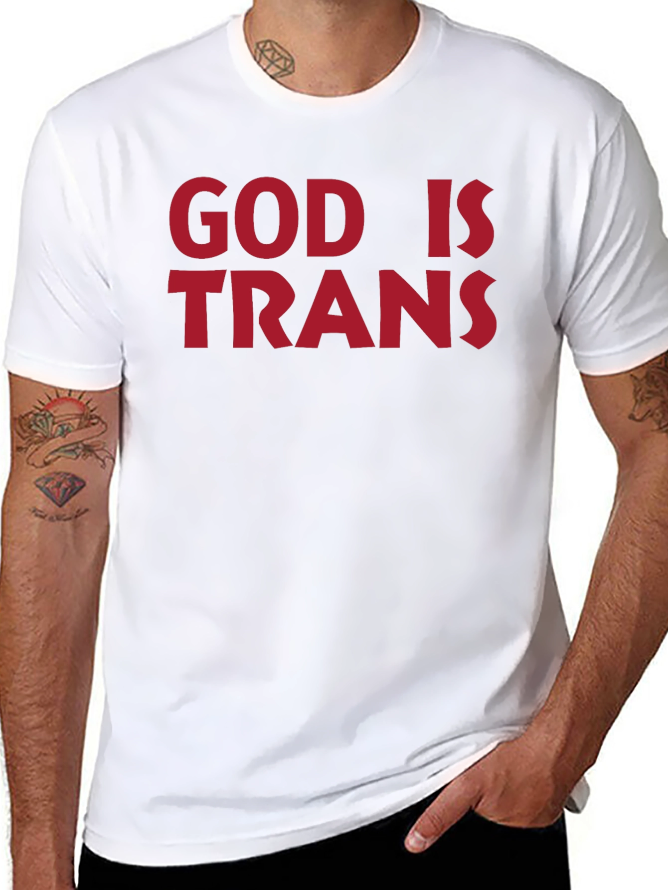 God is Trans T-Shirt - Bold Statement Tee