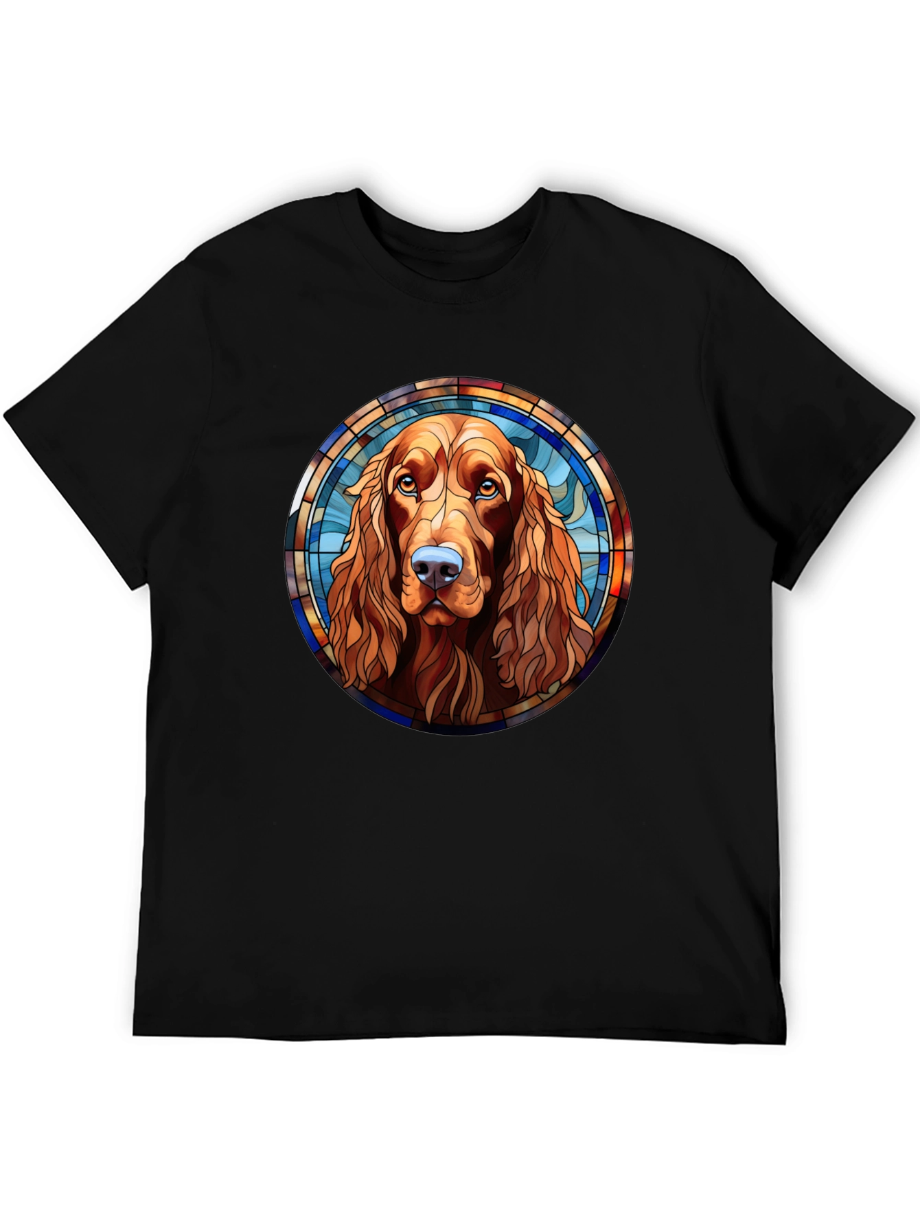 Dog Stained Glass T-Shirt Cocker Spaniel Tee